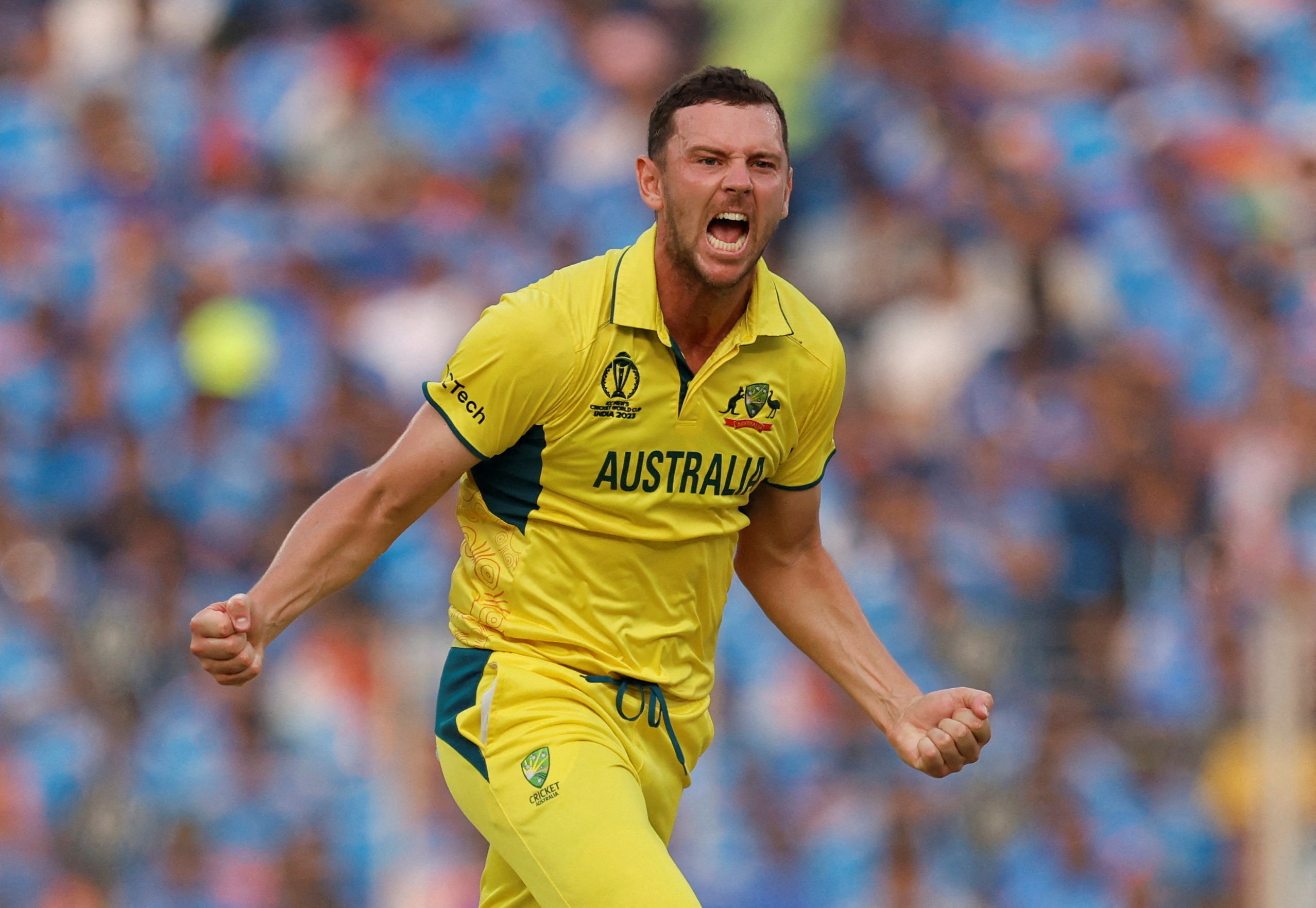 Hazlewood Warner Fire In Australia World Cup Warm Up Win Reuters