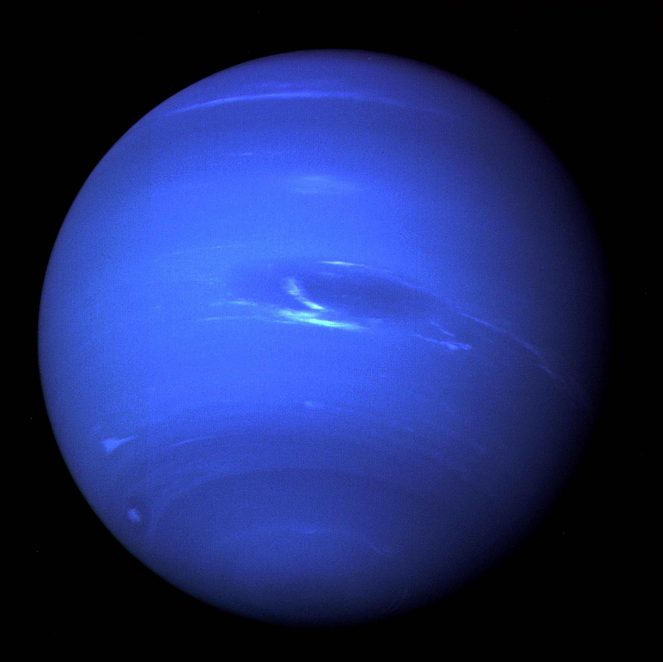 Planet Neptune photographed by NASA spacecraft Voyager 2