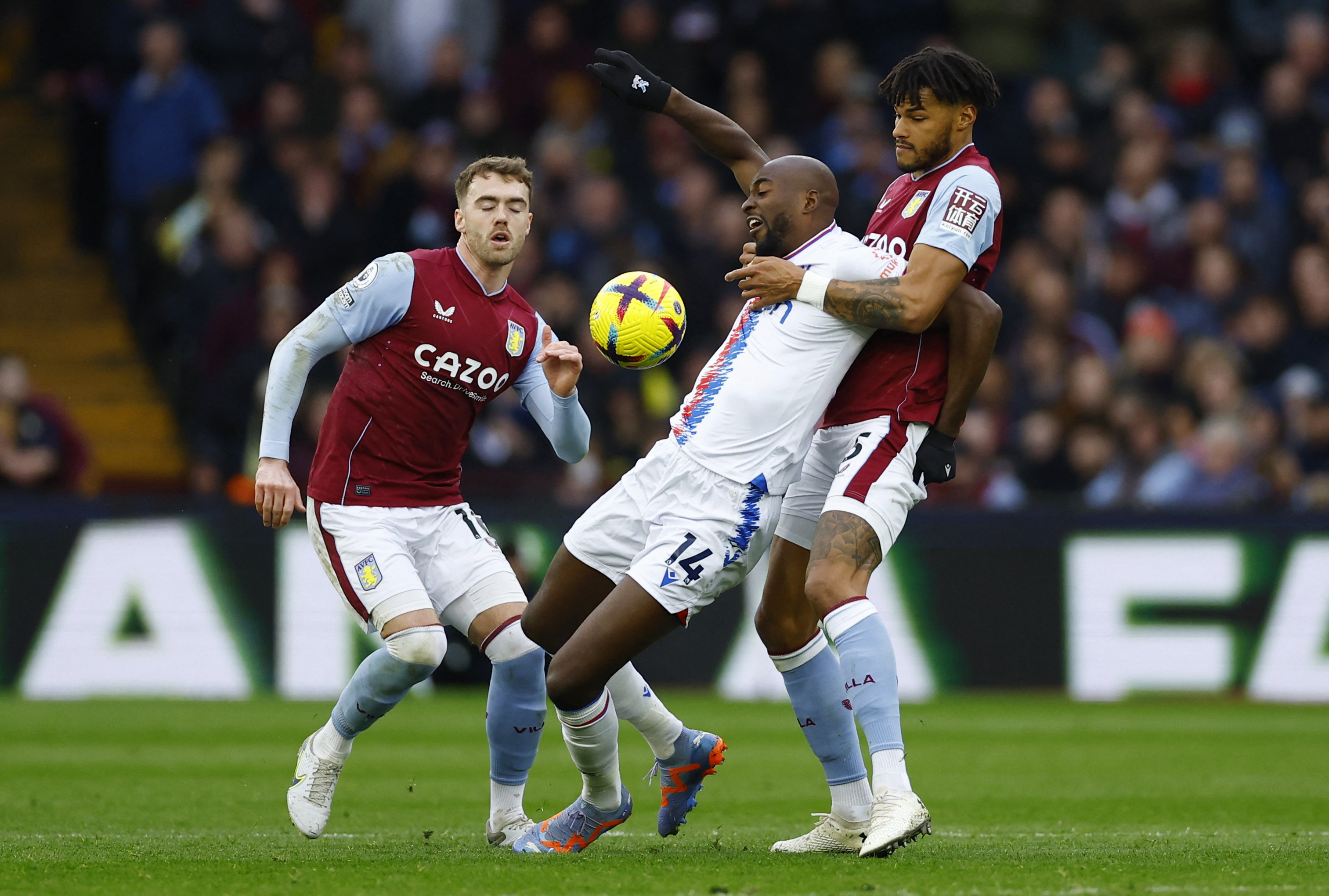 Andersen own goal hands Villa win over 10-man Palace | Reuters