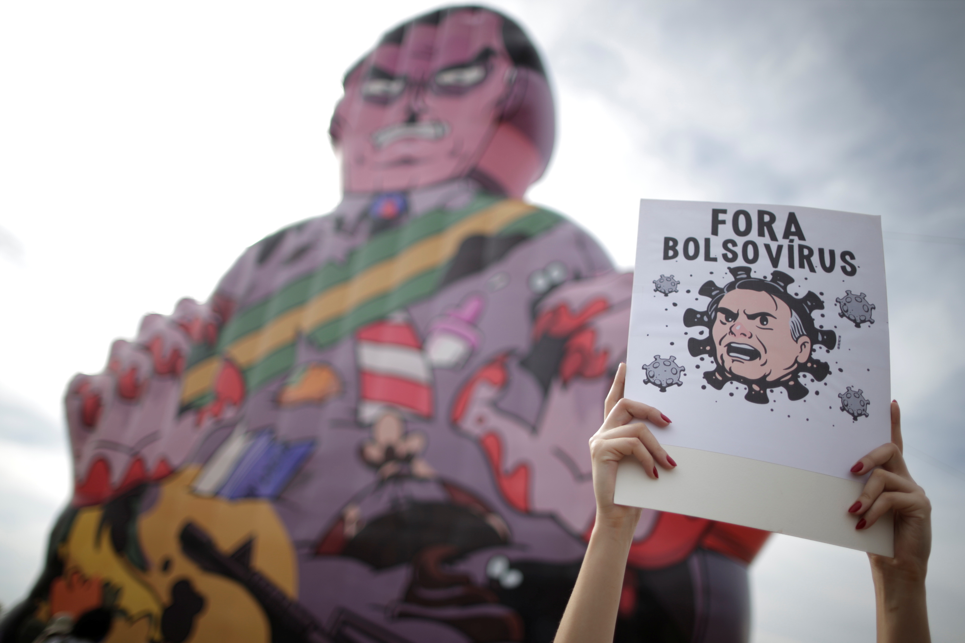 Protest against Brazil's President Bolsonaro in Brasilia