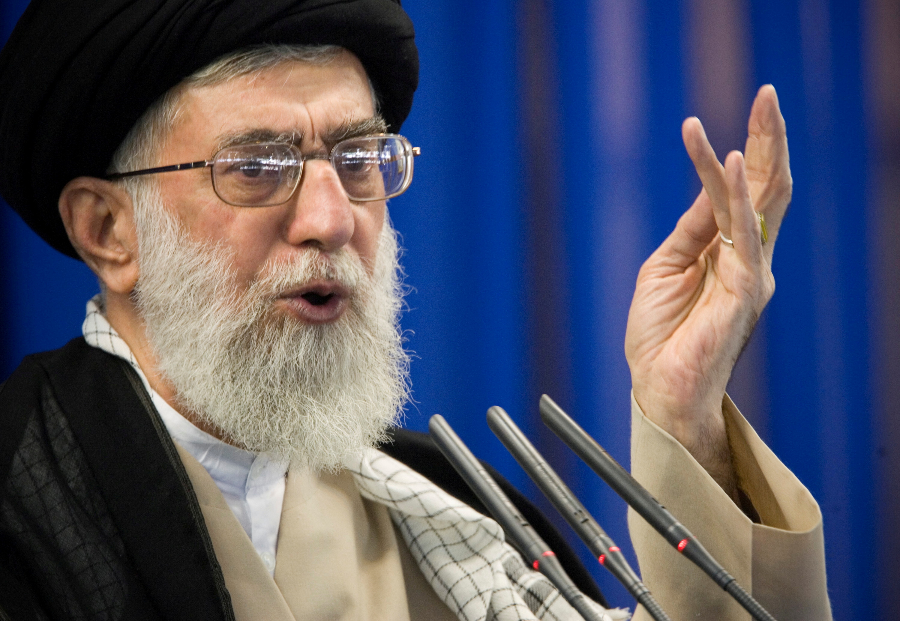 Iran's Supreme Leader Ayatollah Ali Khamenei speaks during Friday prayers in Tehran