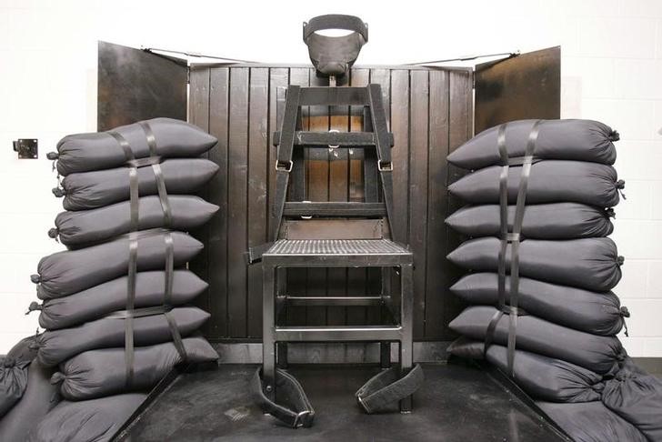 The execution chamber at the Utah State Prison