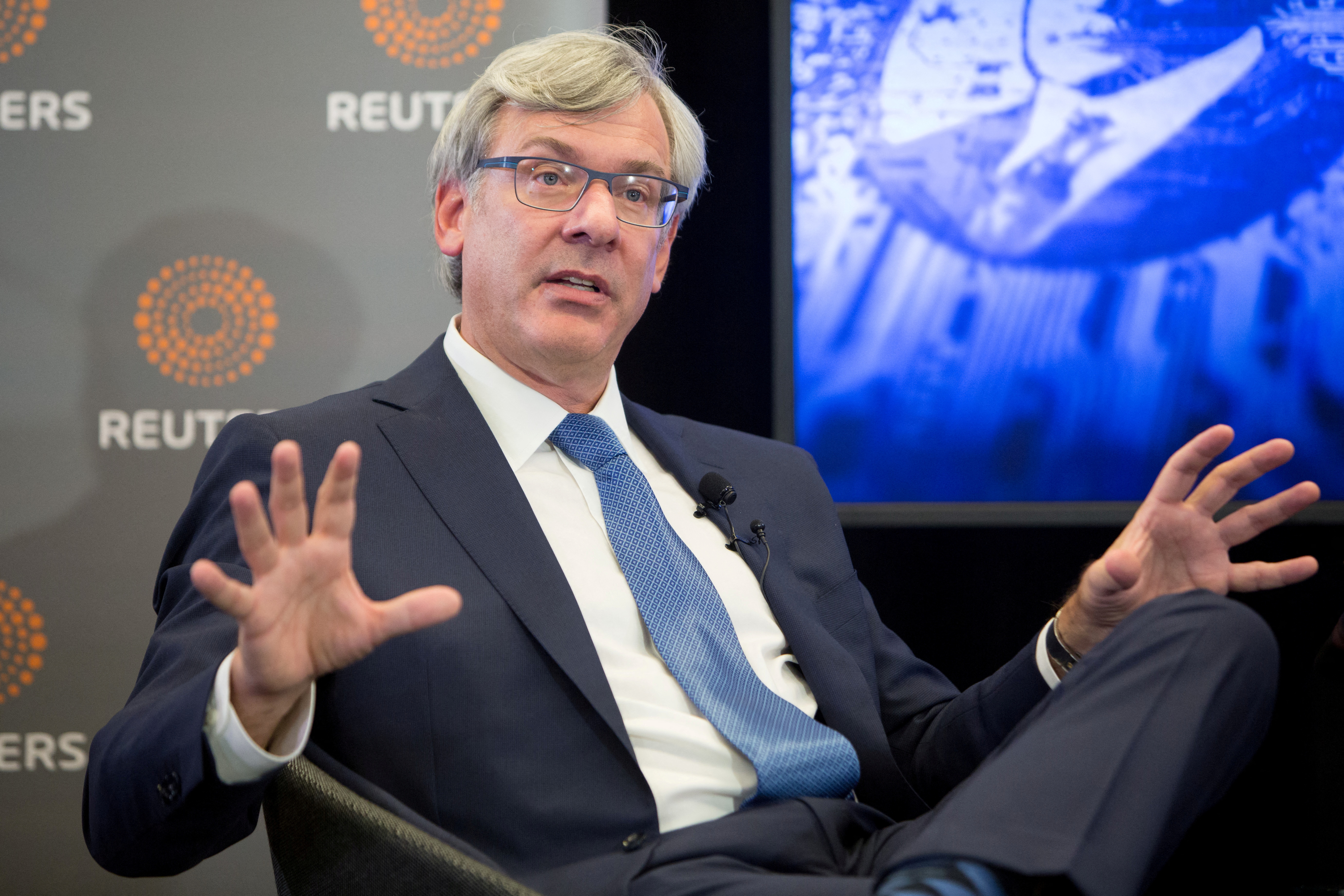 Royal Bank of Canada CEO David McKay speaks with Reuters Editor-in-Chief Steve Adler at a Reuters Newsmaker event