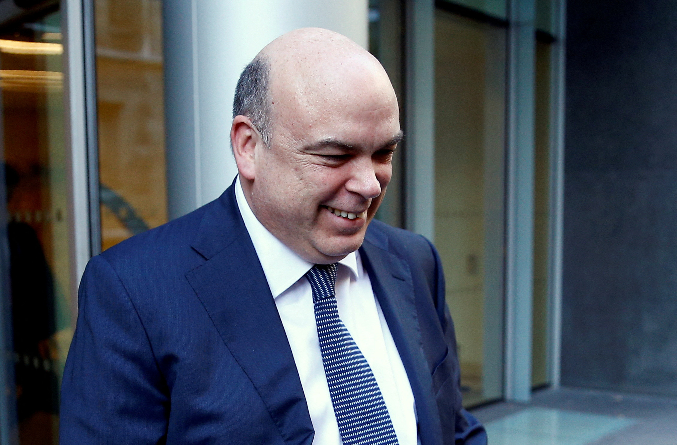 British entrepreneur Mike Lynch leaves the High Court in London