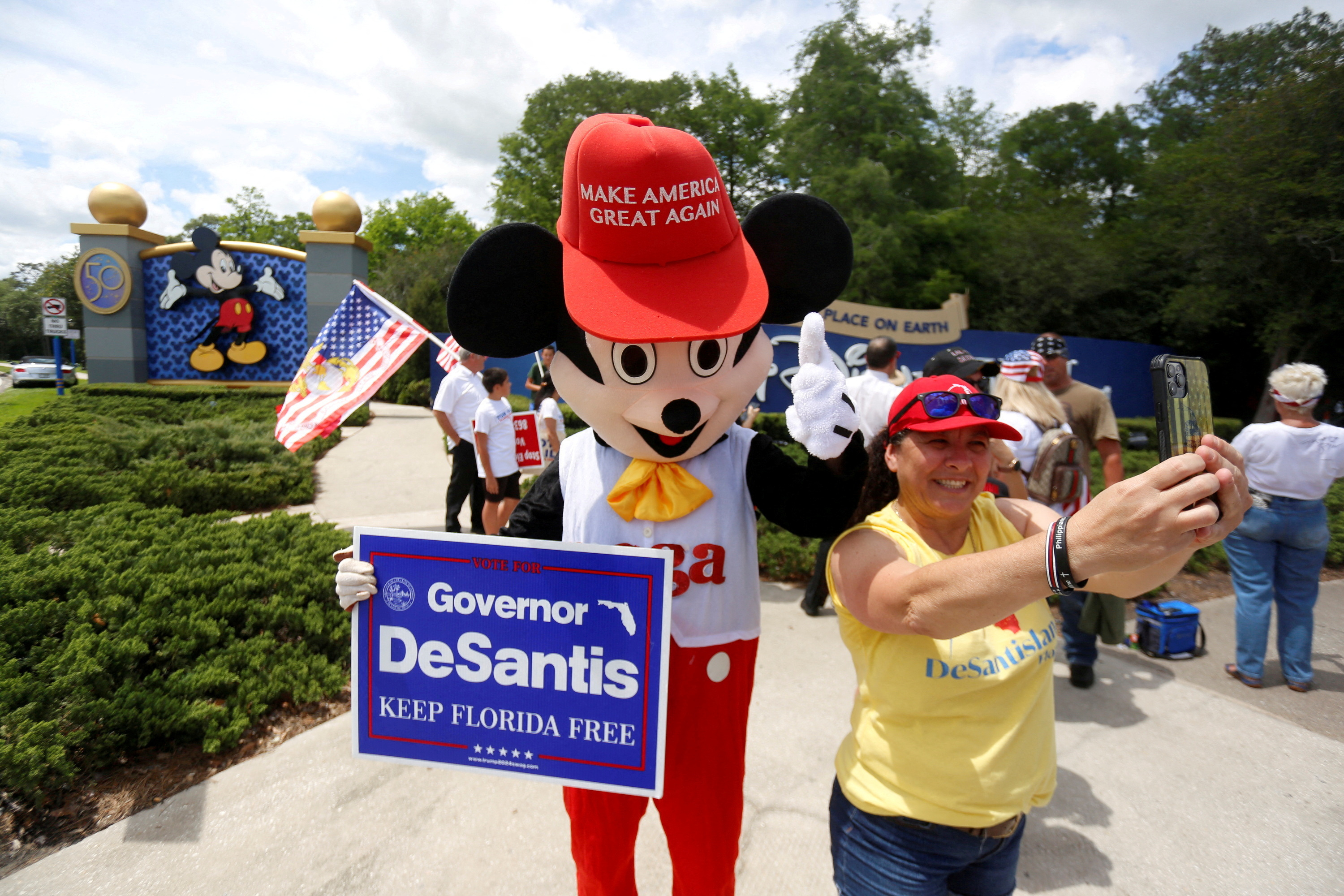 Supporters of Florida's Republican-backed 