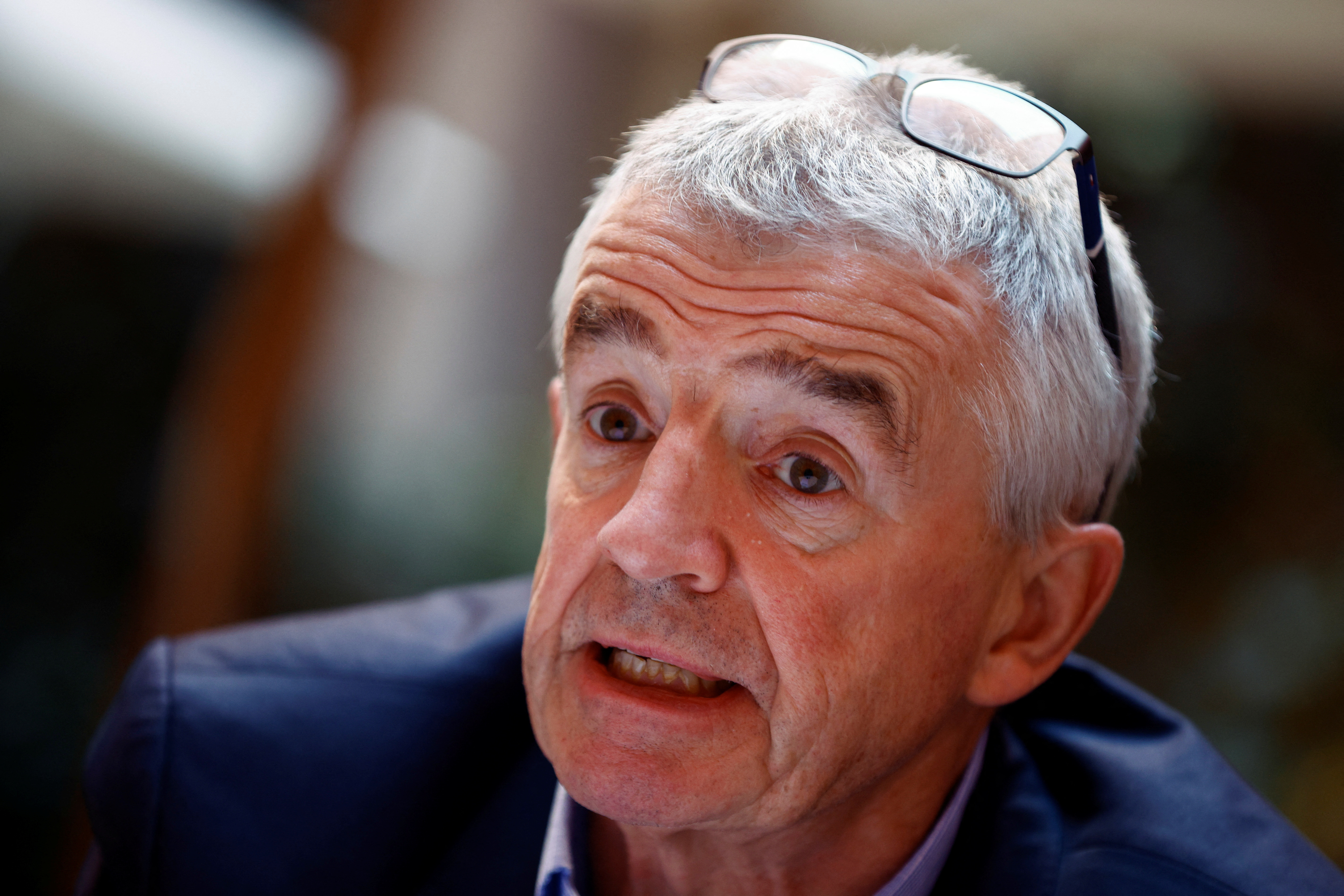 Ryanair CEO Michael O'Leary during an interview with Reuters in Rome