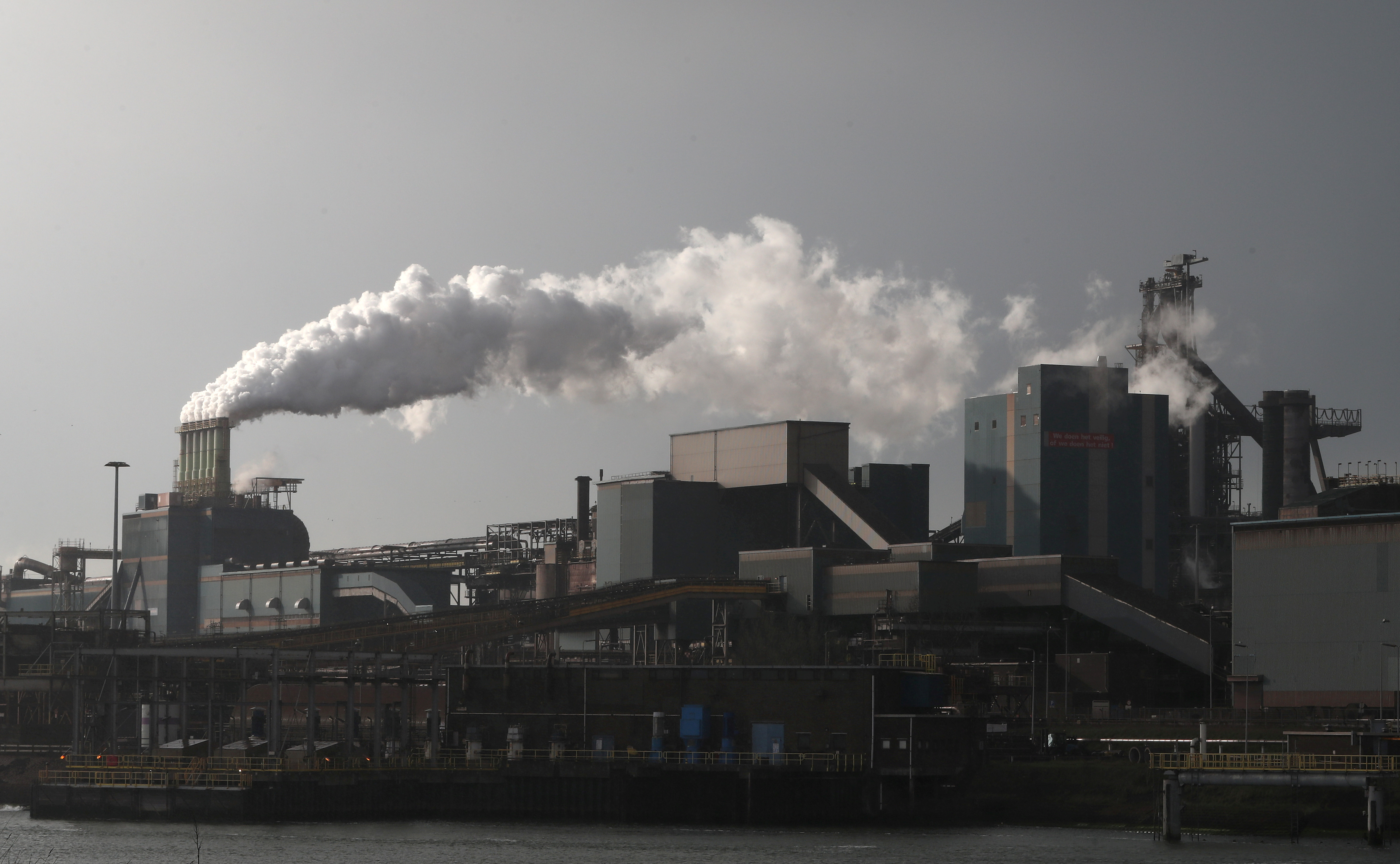 Greenpeace activists occupy steel giant Tata Steel in the Netherlands