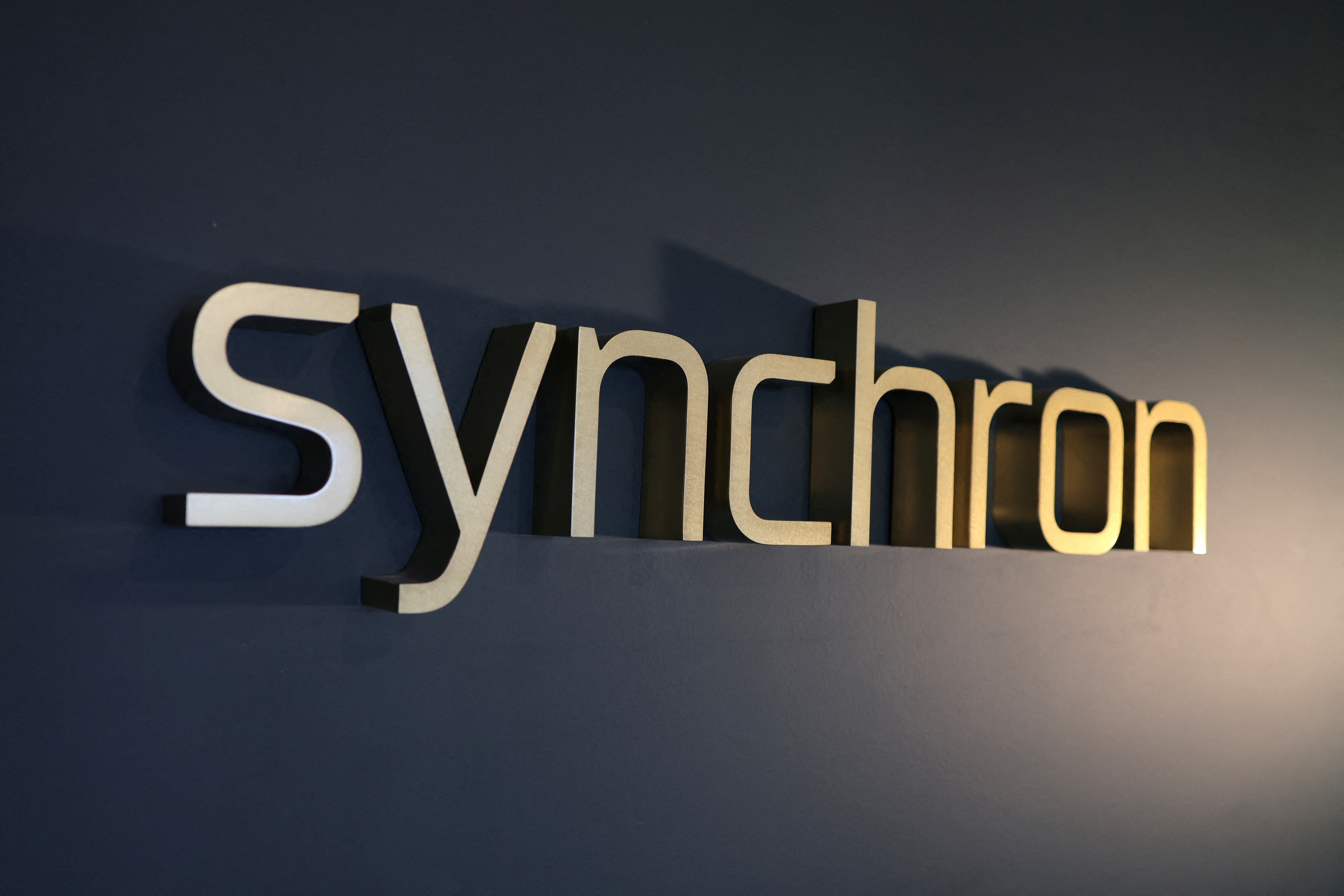 Signage at the Synchron offices in Brooklyn, New York City