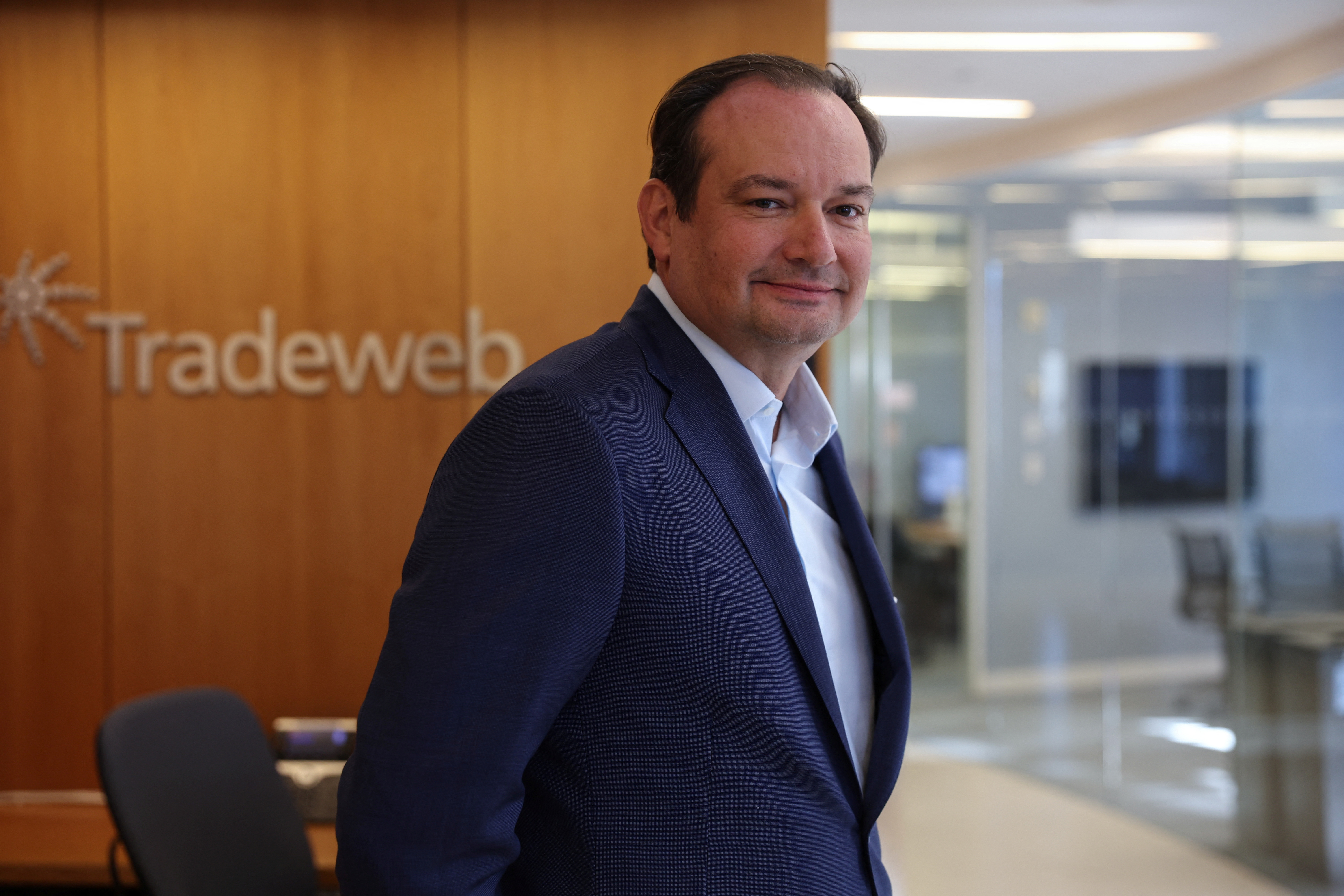 Billy Hult, CEO of Tradeweb Markets, poses for a portrait in New York City