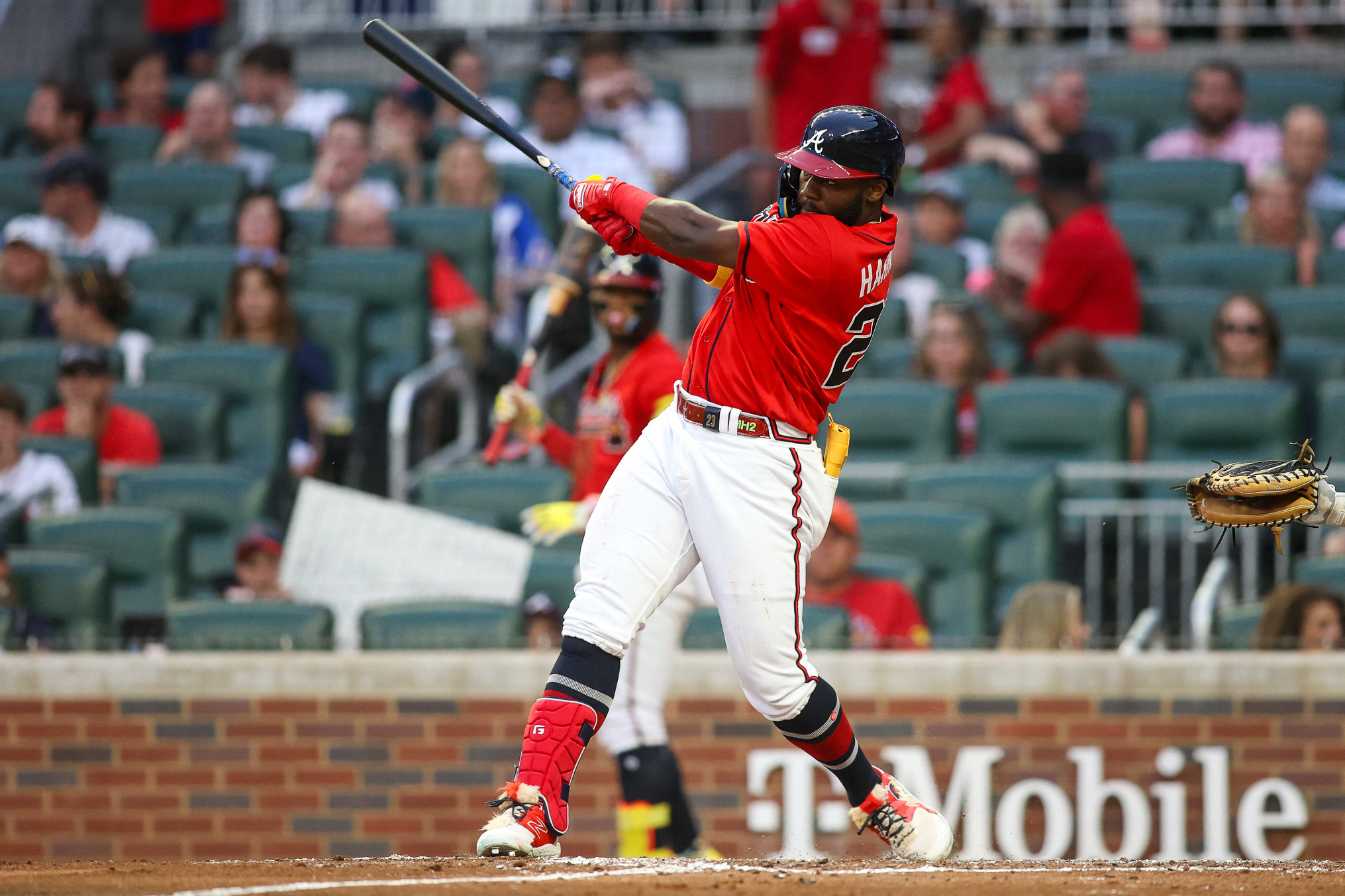 Atlanta Braves right fielder Ronald Acuna Jr. (13) sits in the dugout prior  to a MLB regular season game between the Chicago White Sox and Atlanta Bra  Stock Photo - Alamy