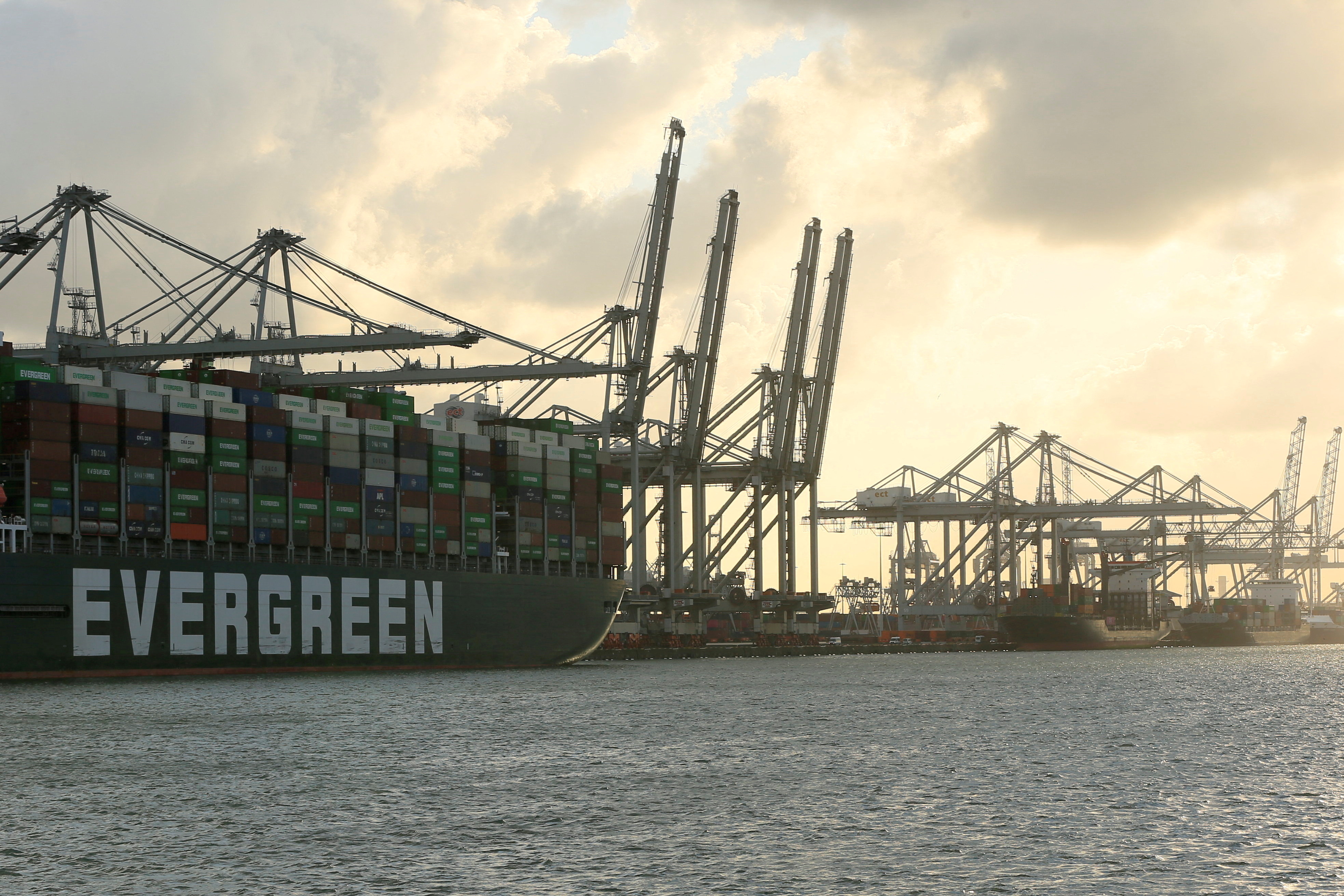 Ever Given container ship that blocked the Suez Canal in March arrives at Rotterdam port