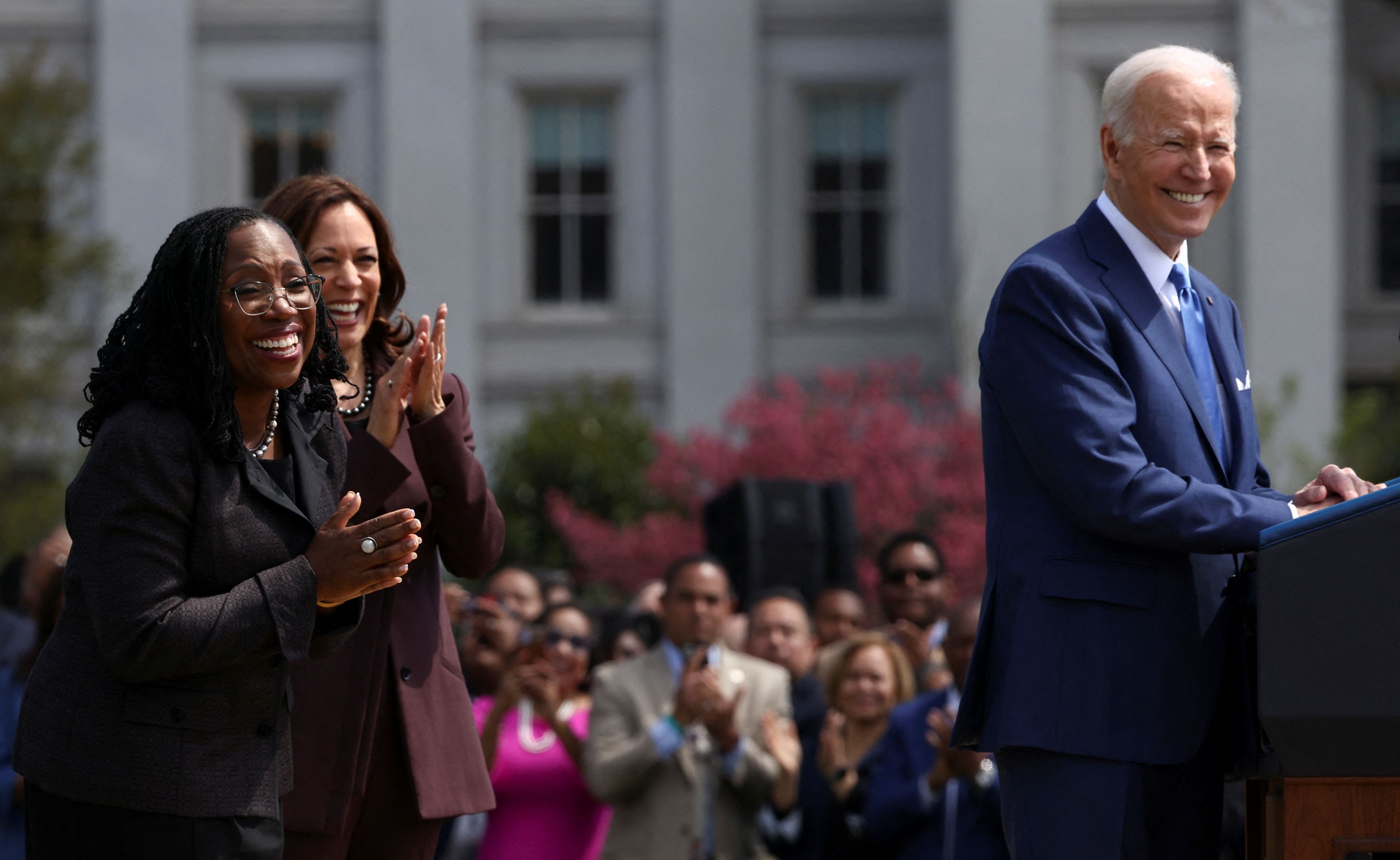U.S. President Joe Biden hosts White House celebration of Judge Ketanji Brown Jackson's confirmation to the U.S. Supreme Court in Washington
