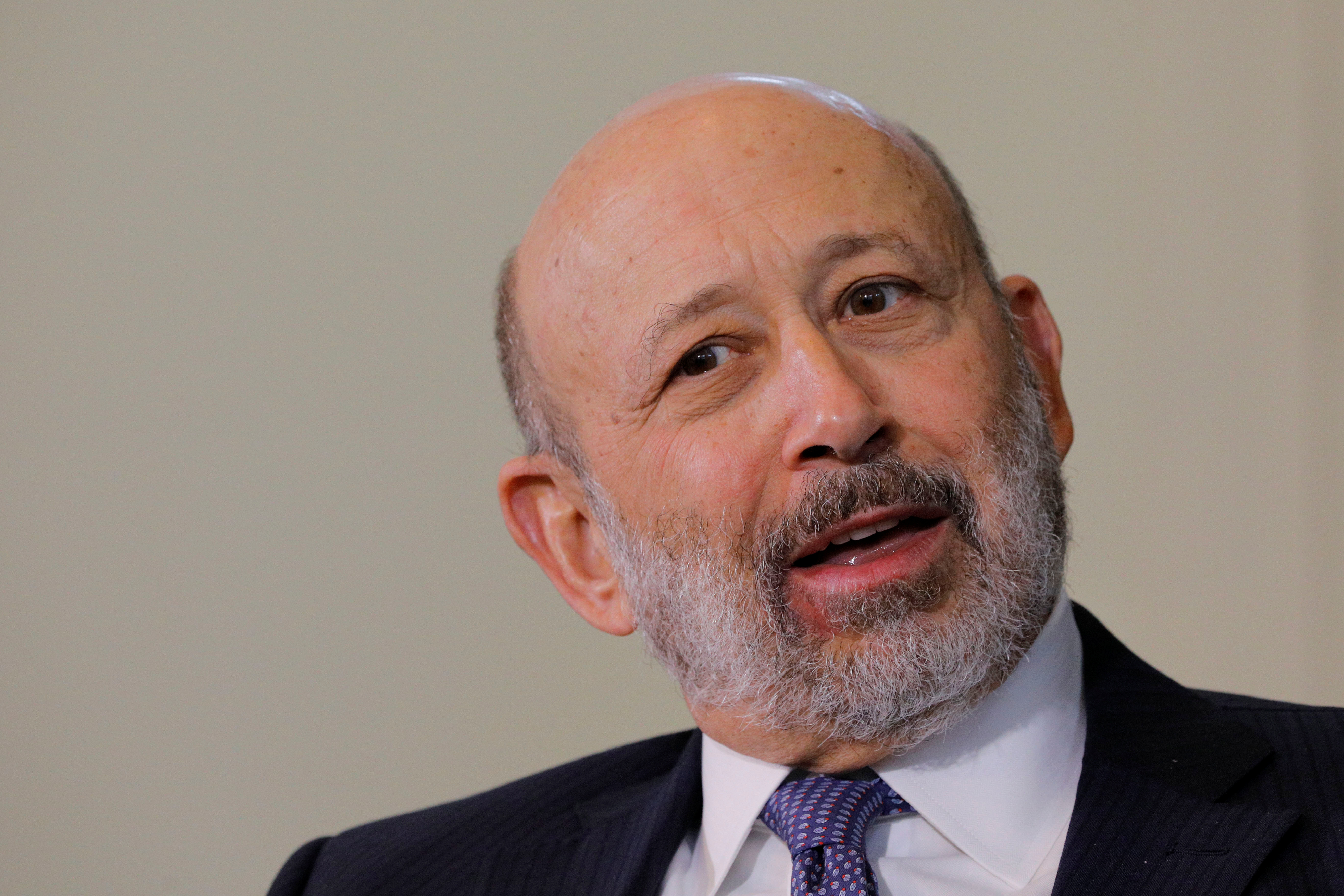 Blankfein, CEO of Goldman Sachs, speaks at the Boston College Chief Executives Club luncheon in Boston