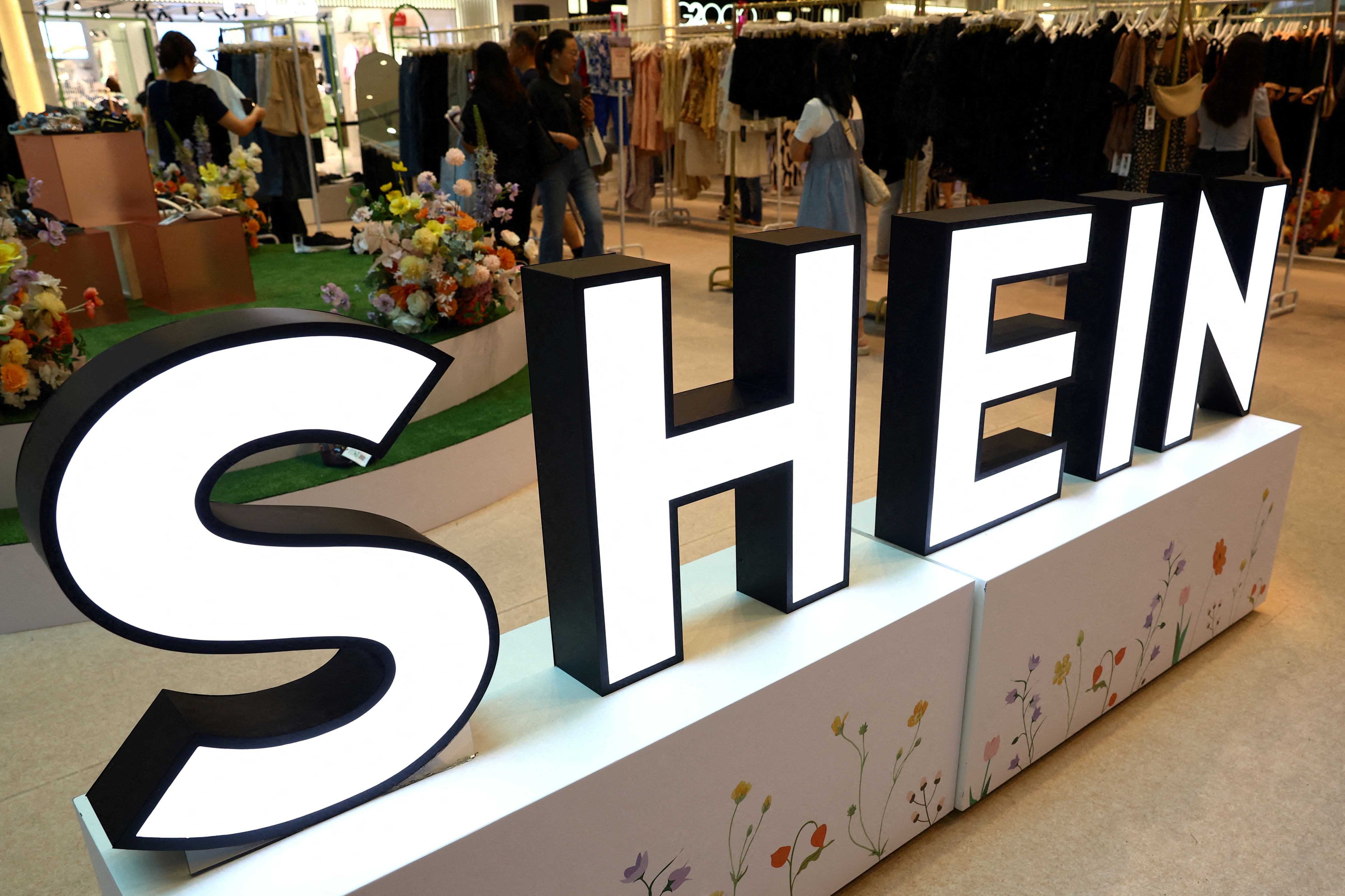 A view of a Shein pop-up store at a mall in Singapore