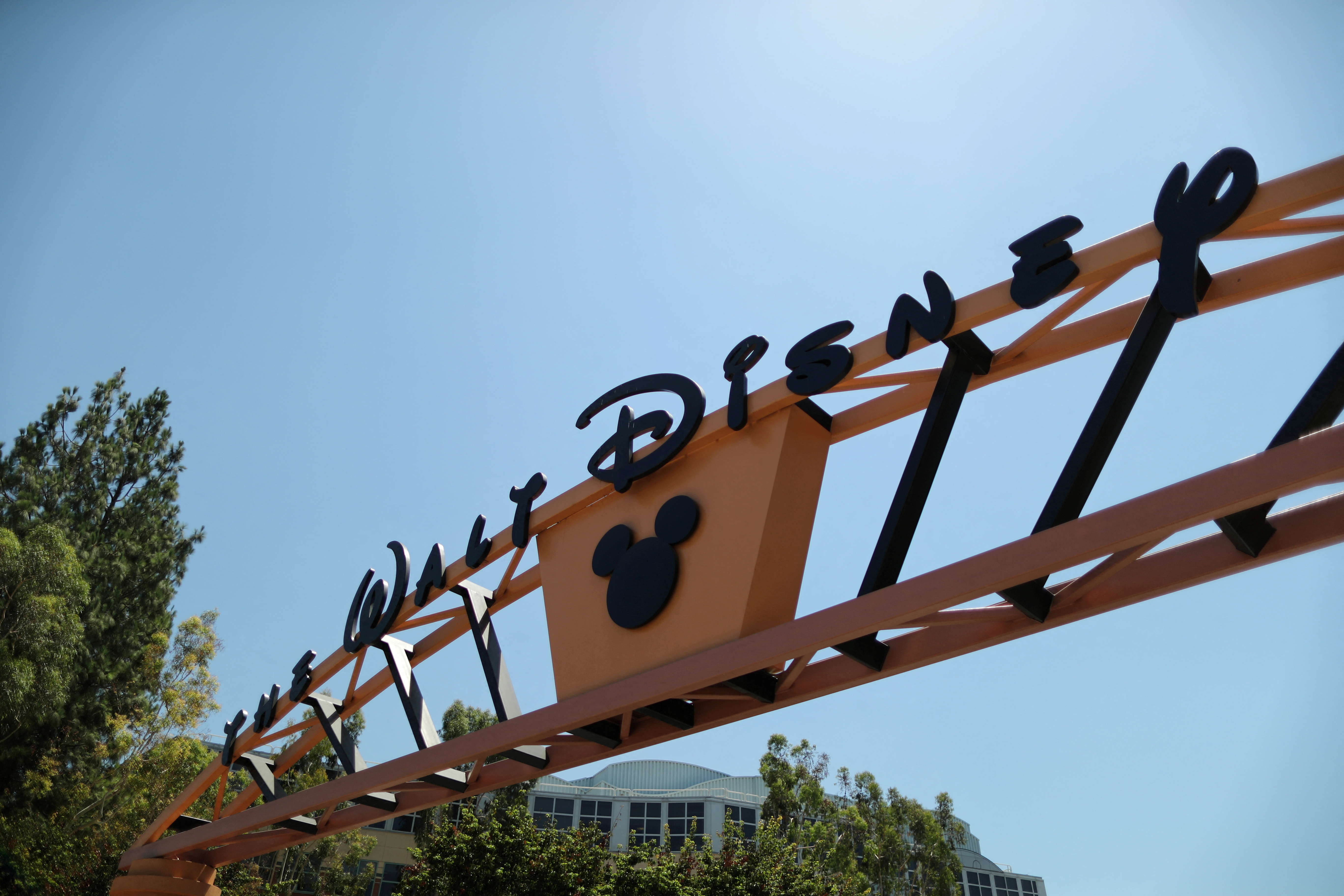 The entrance to Walt Disney studios is seen in Burbank