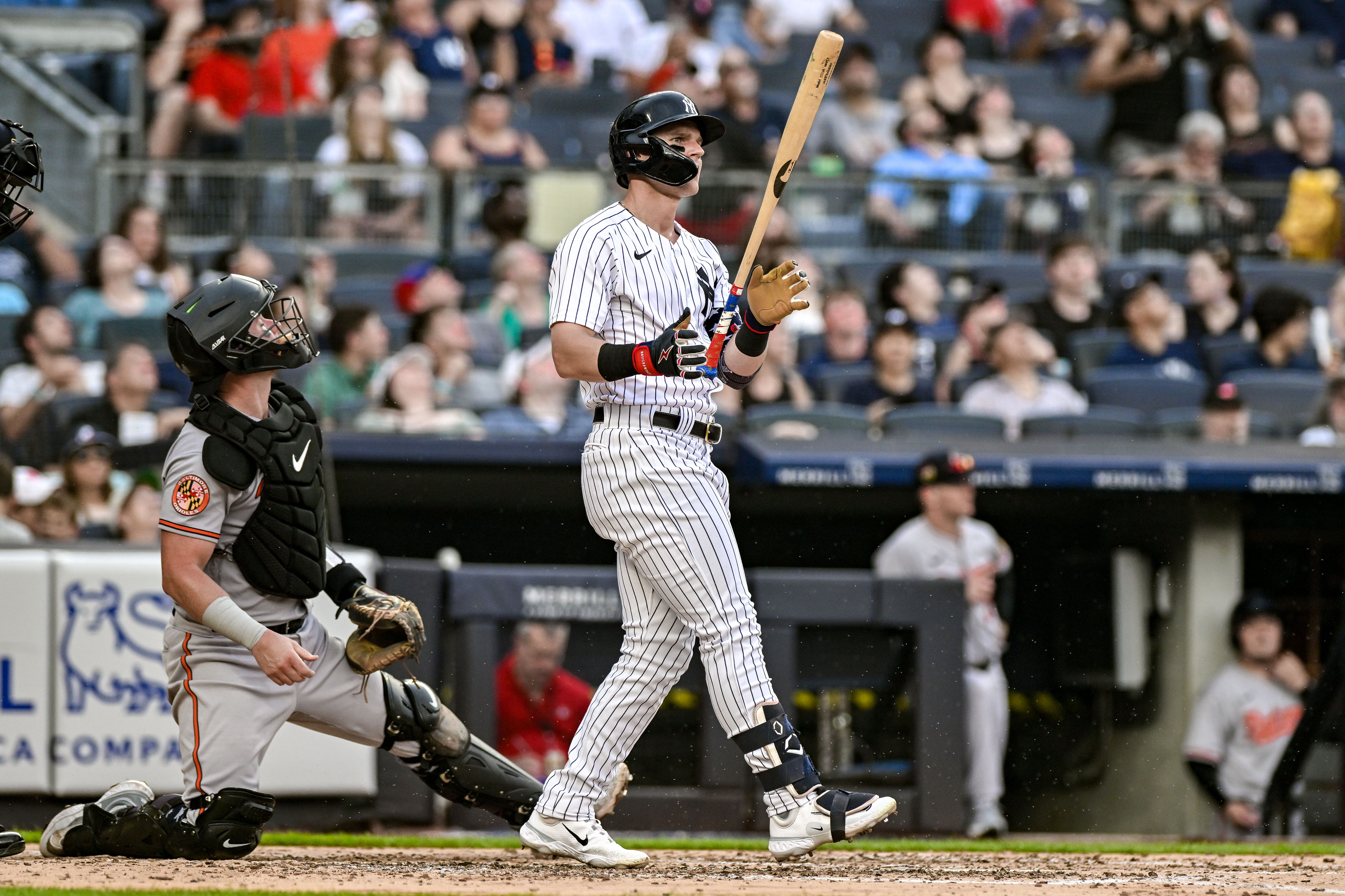 New York City, United States. 01st Oct, 2022. New York Yankees Giancarlo  Stanton runs the bases after hitting a solo home run to give the Yankees a  3-0 lead over the Baltimore