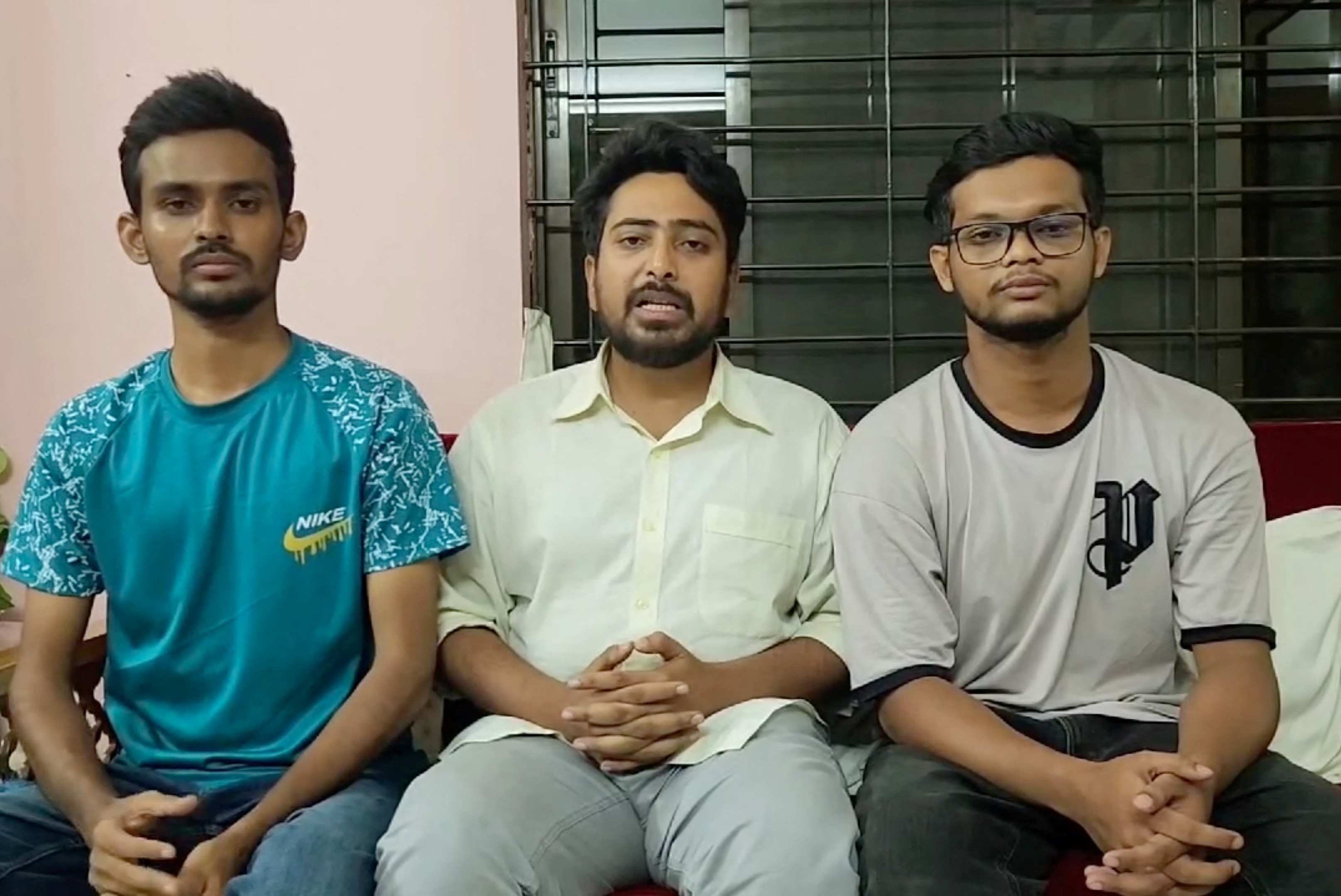 Student leaders who spearheaded a movement against job quotas, issue a statement in Dhaka