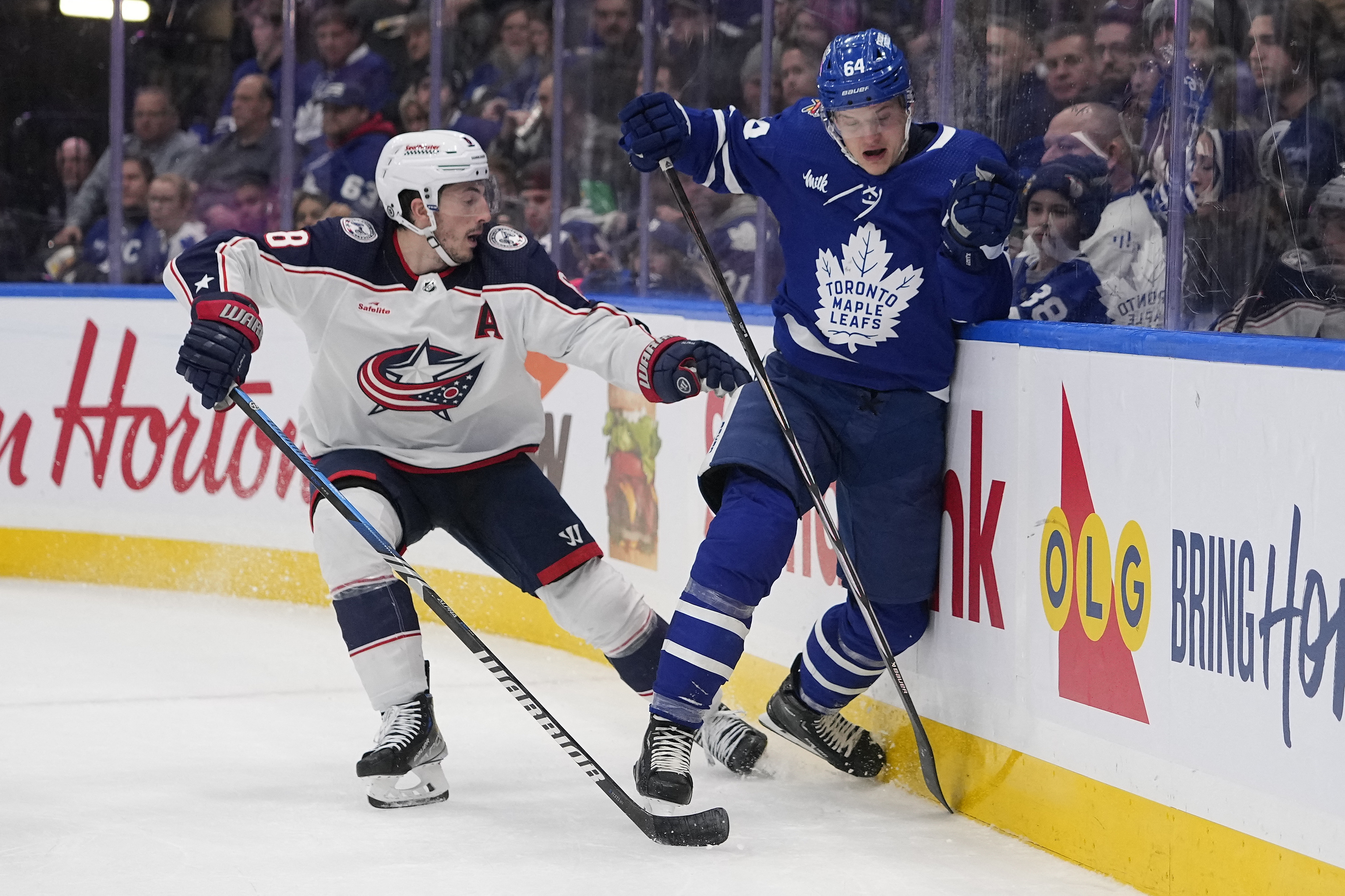 Blue Jackets Blow Five-goal Lead, Still Beat Maple Leafs 6-5 In OT ...