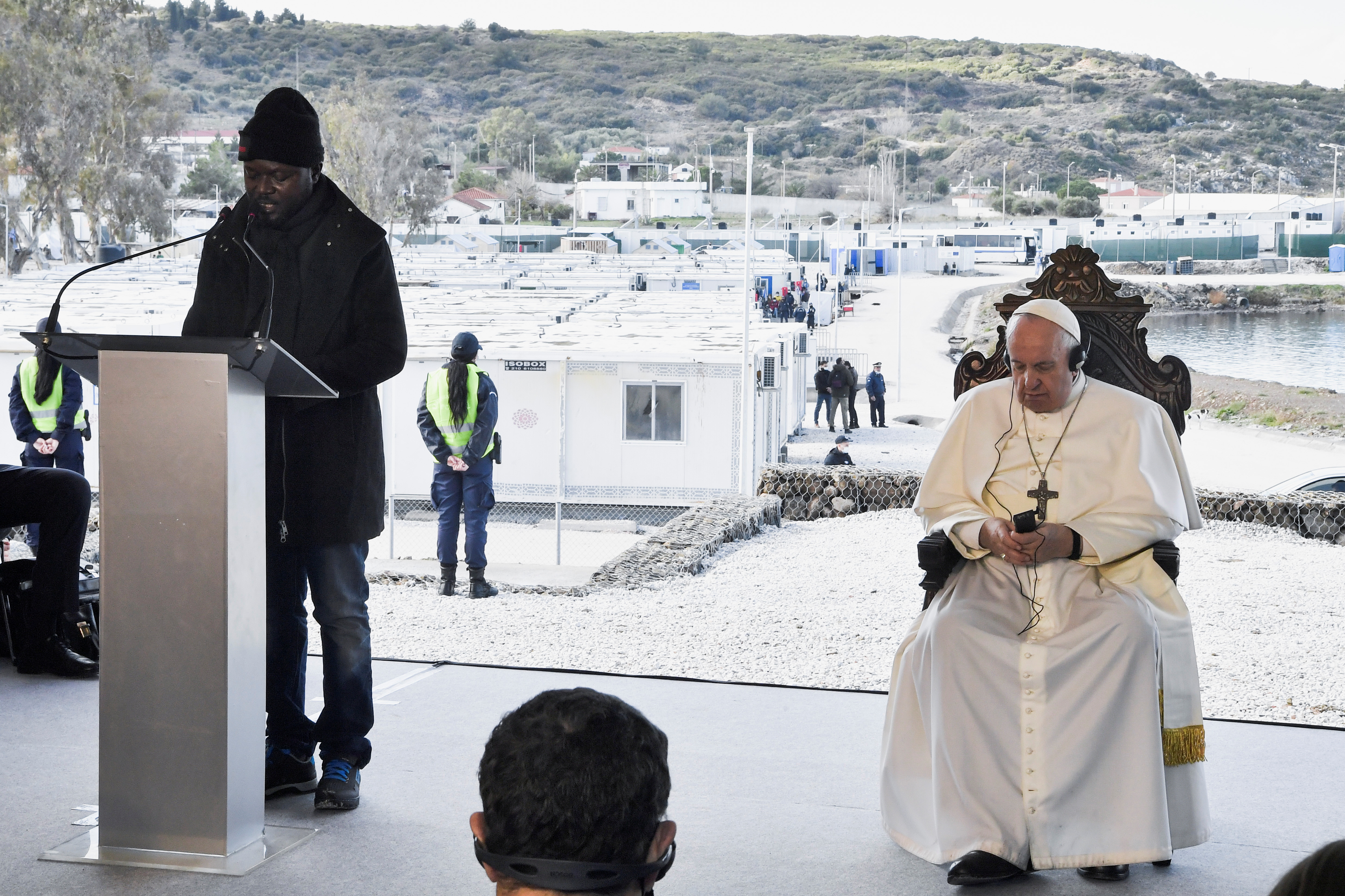 Pope arrives in Greece blasting rise of nationalism across Europe