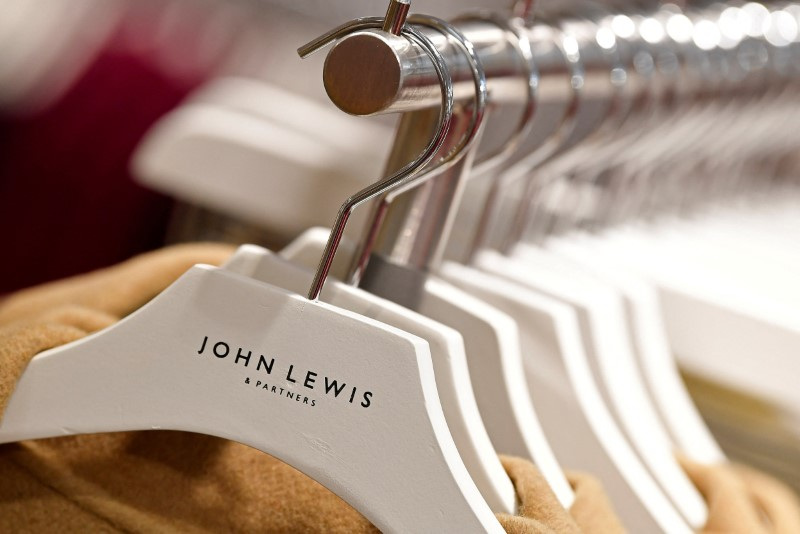 Branding and signage is seen at the John Lewis and Partners retail store in Oxford Street, London, Britain