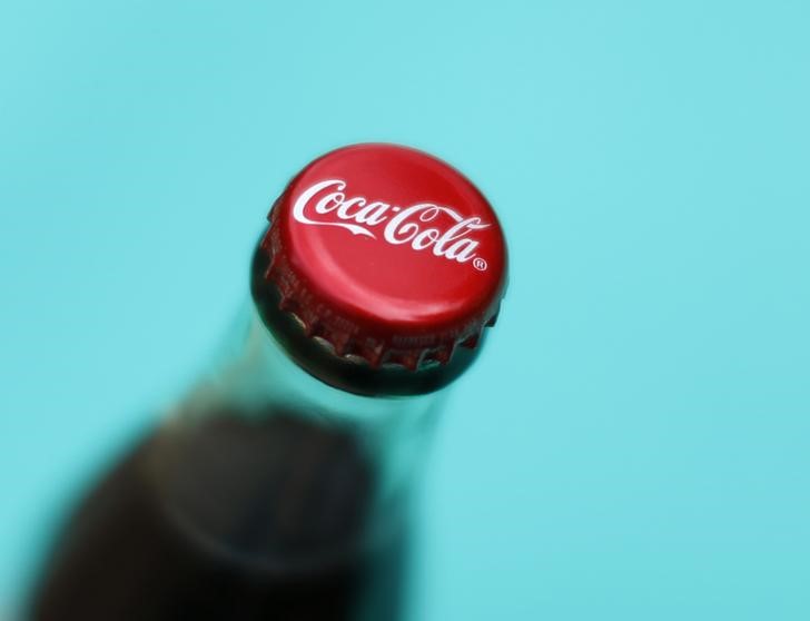 A bottle of Coca-Cola is shown in this photo illustration in Encinitas, California
