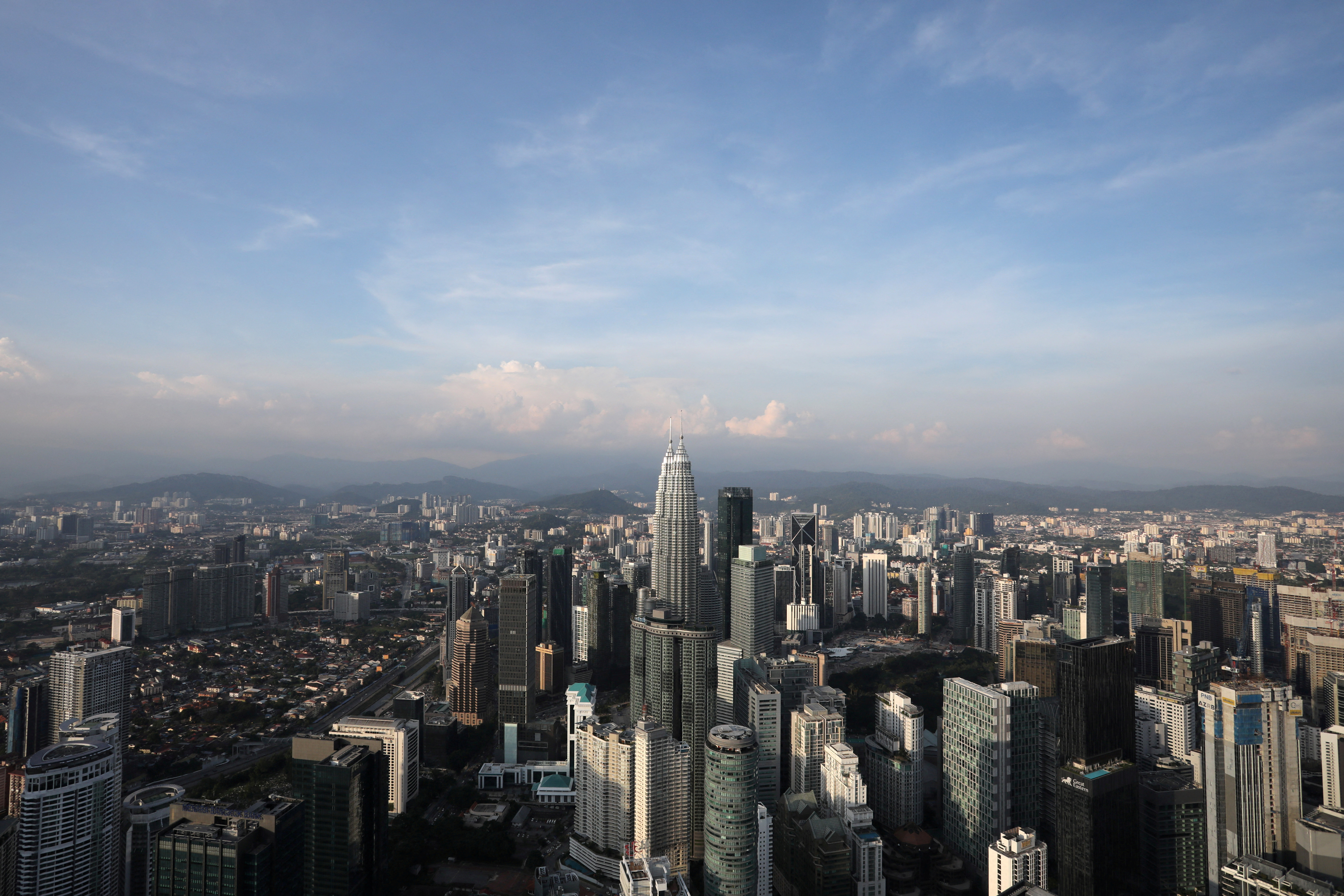 A view of the city skyline in Kuala Lumpur