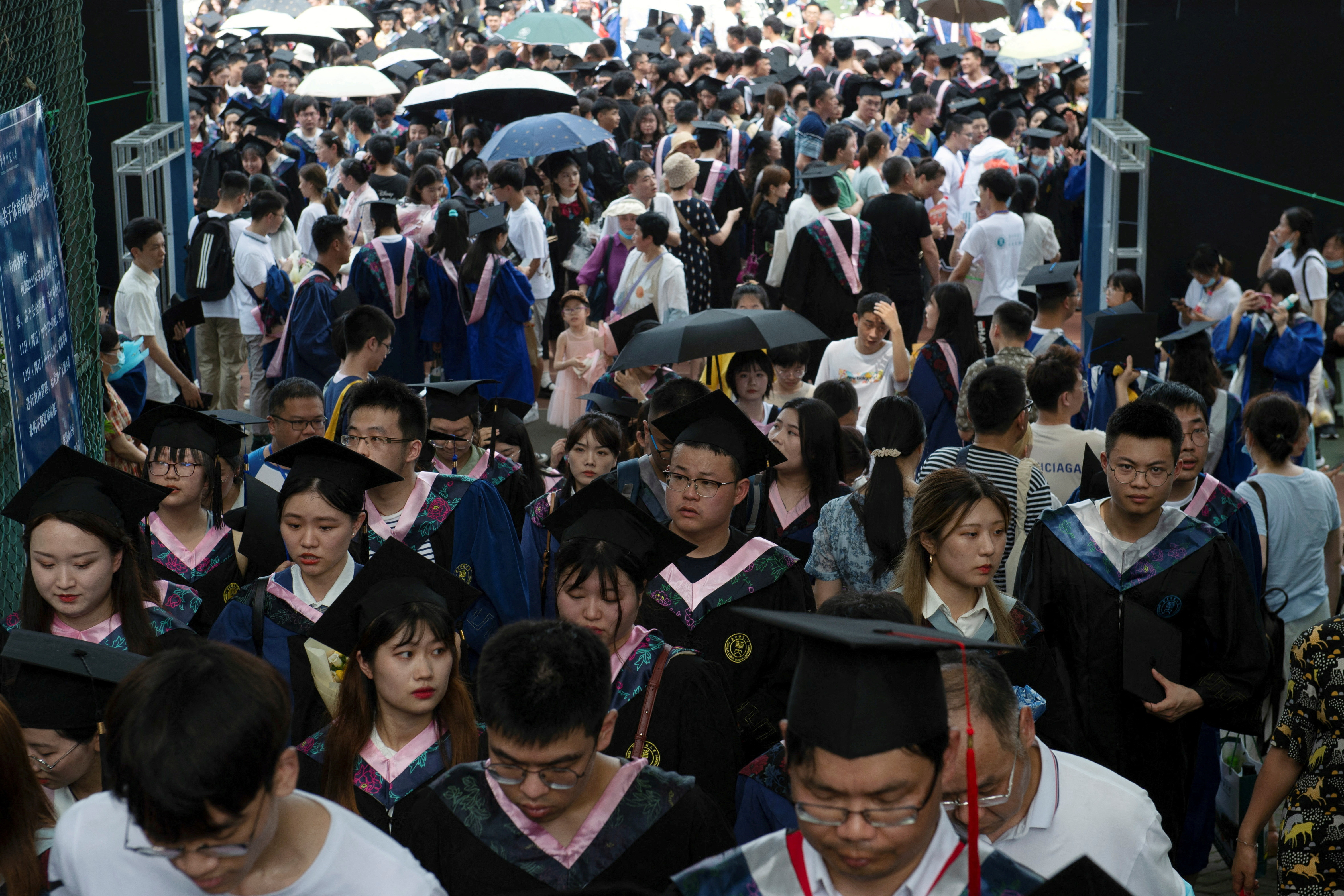 Graduation ceremony at Central China Normal University in Wuhan