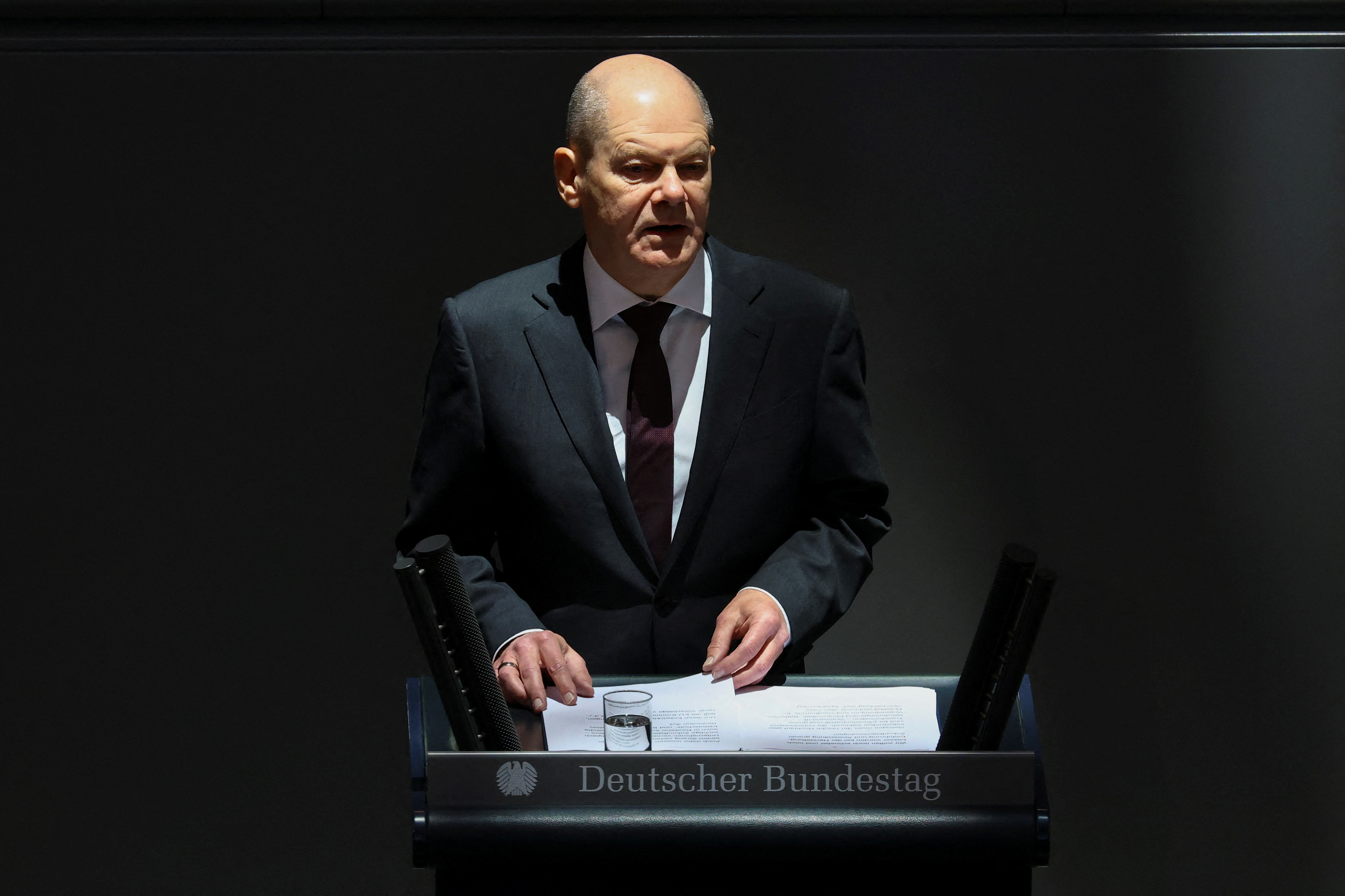 German Chancellor Scholz addresses parliament in Berlin