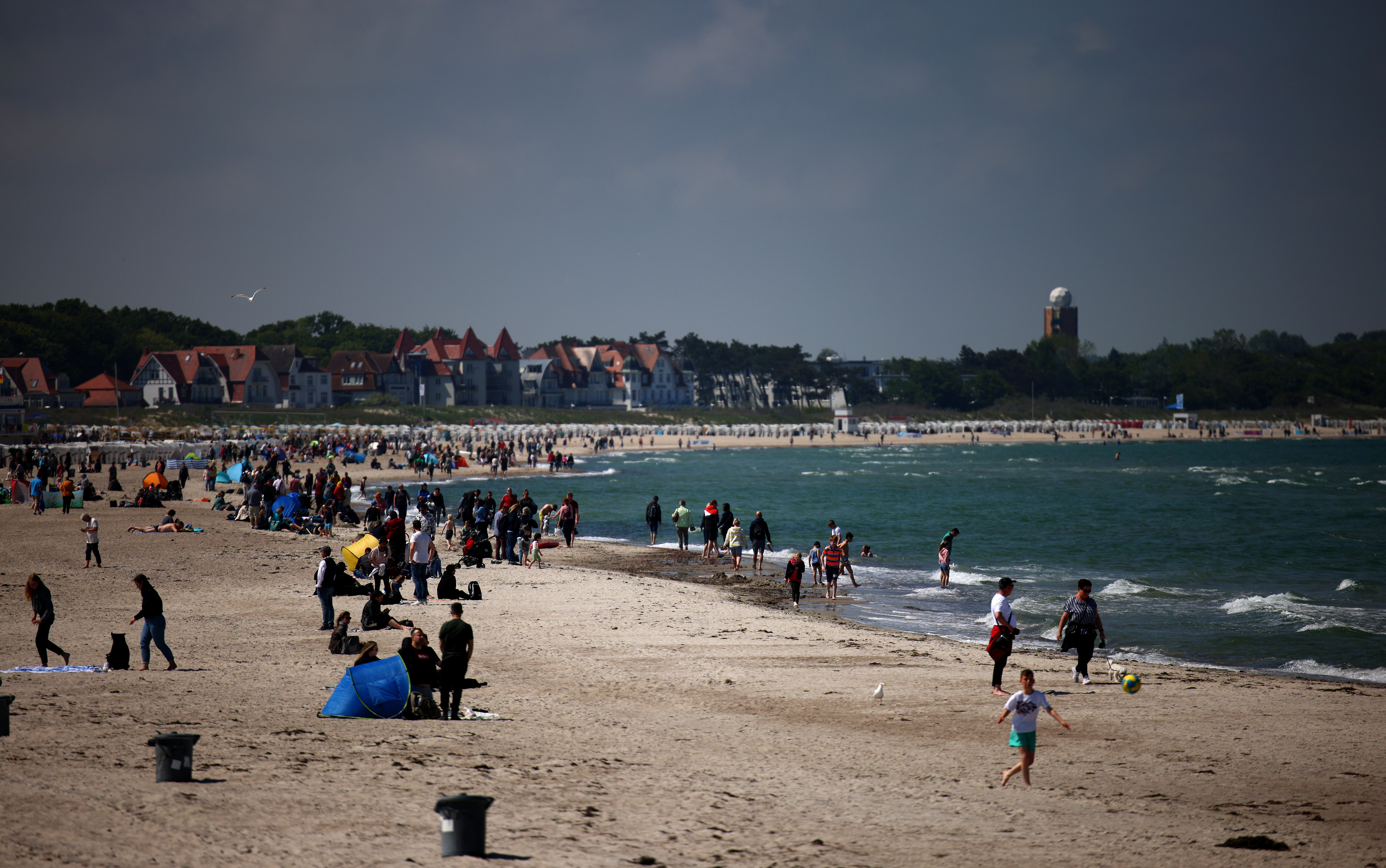 The seaside of Warnemuende