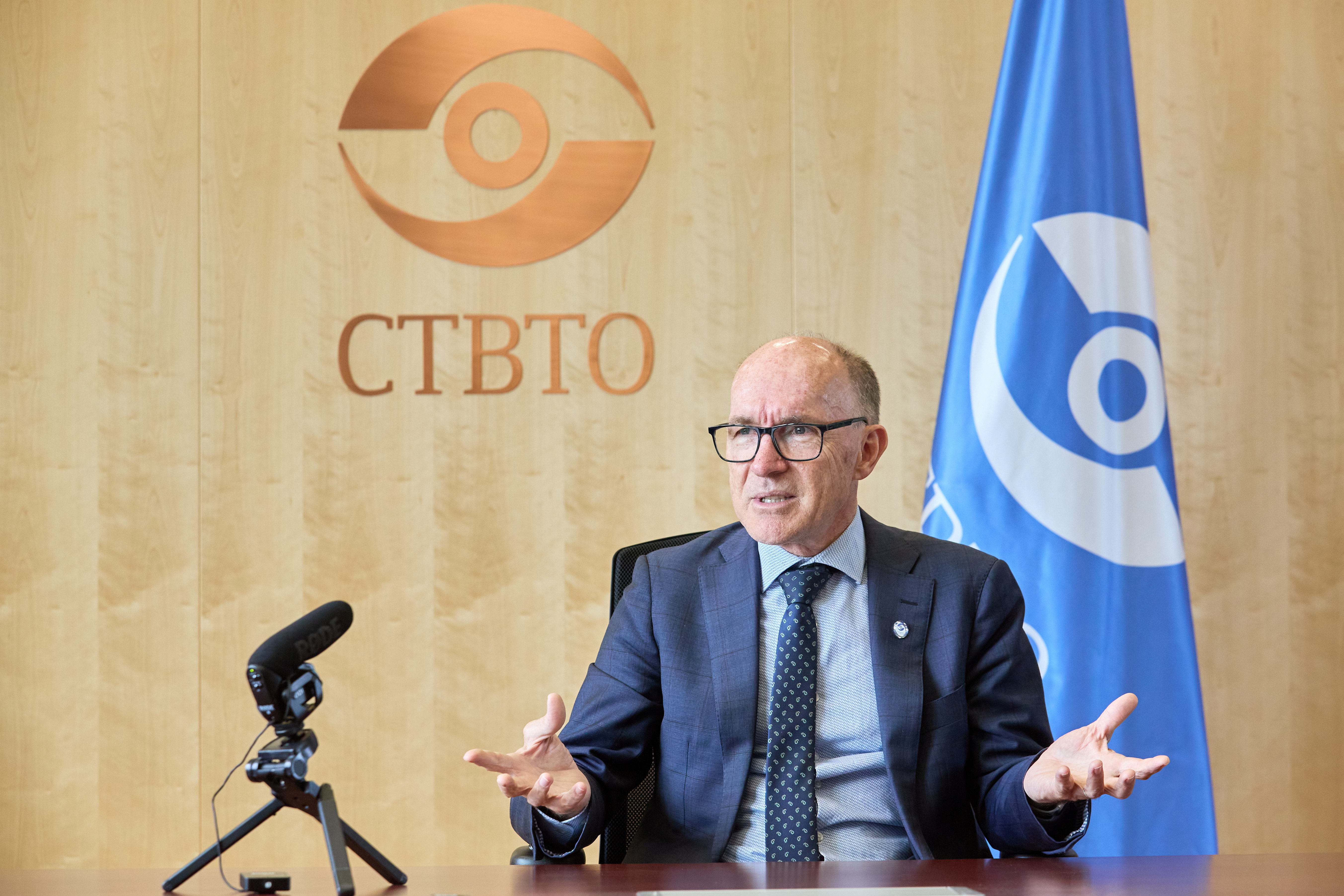 New CTBTO Executive Secretary Robert Floyd gives an interview in Vienna