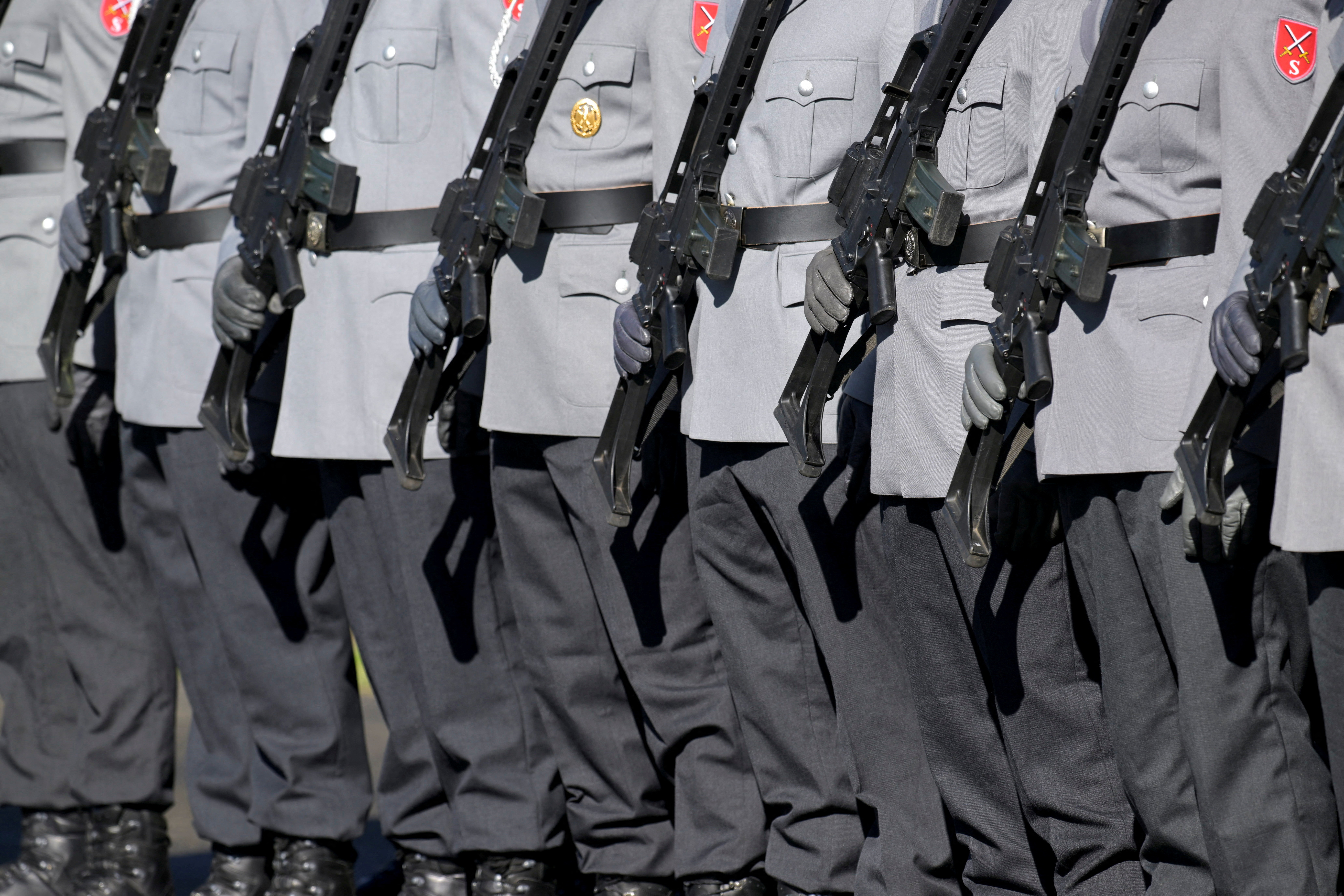 German President Steinmeier attends a Bundeswehr training in Munster