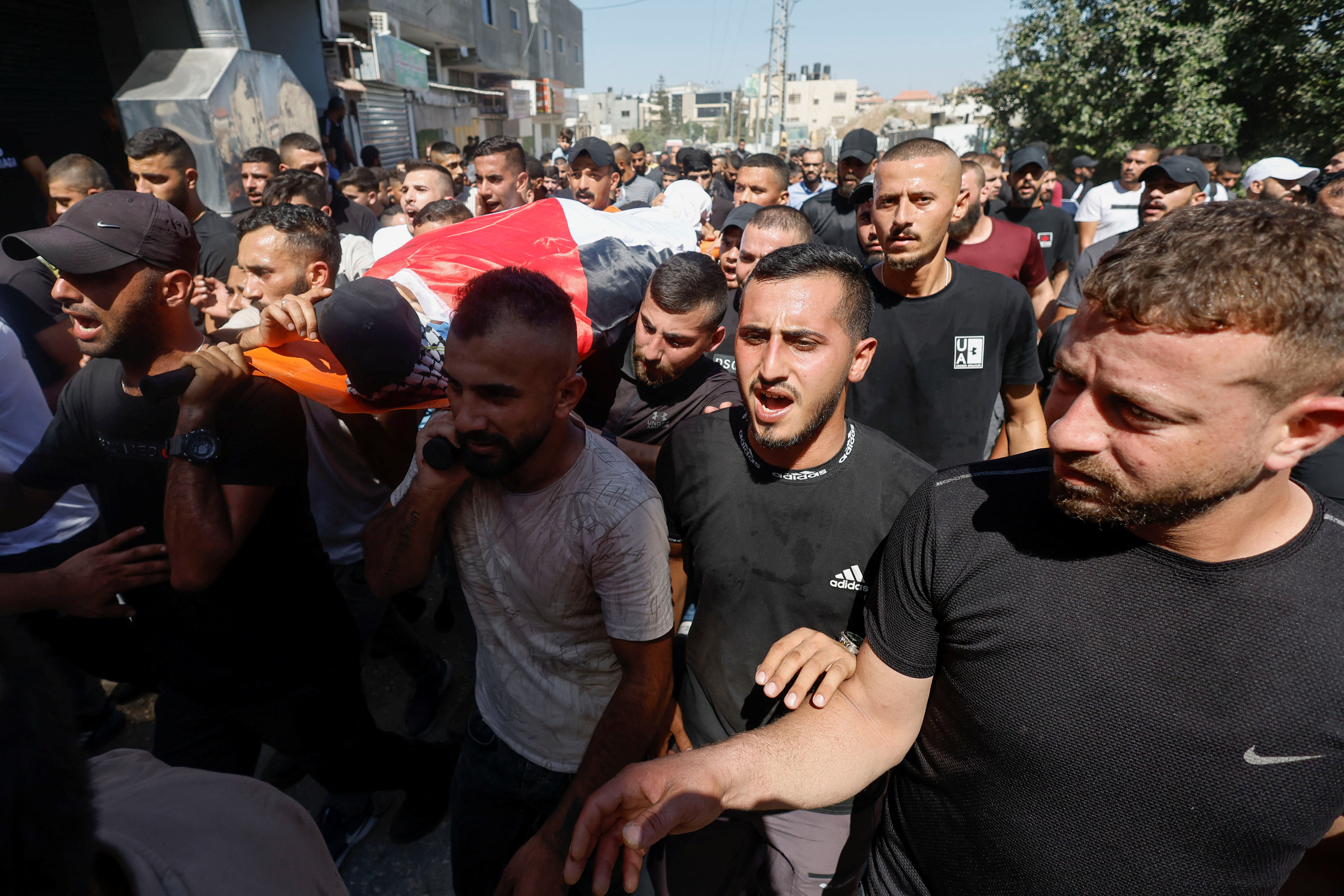 Funeral of Palestinian gunman Abdulrahman Khazem