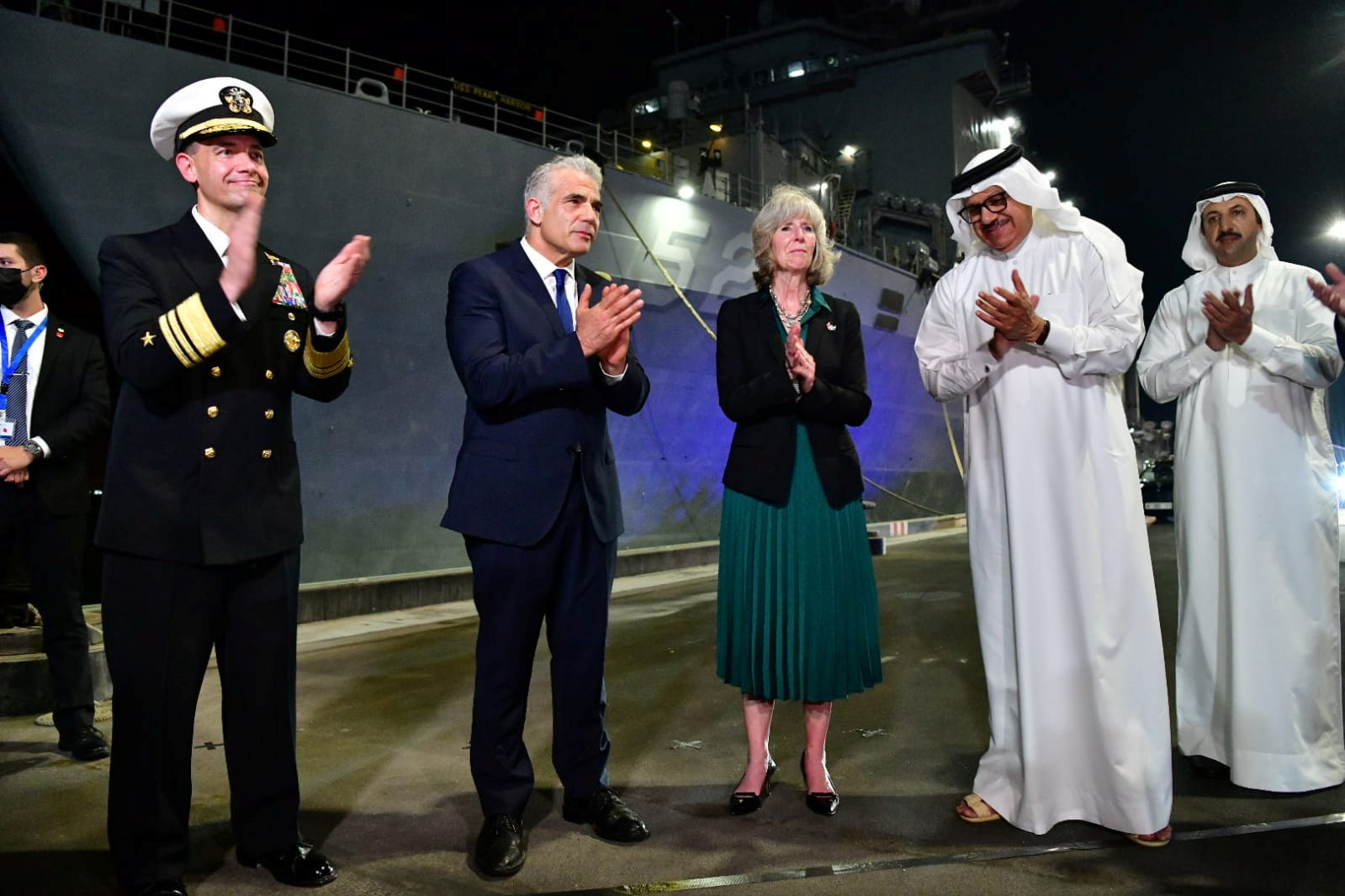 Israeli Foreign Minister Lapid visits U.S. 5th Fleet base in Bahrain