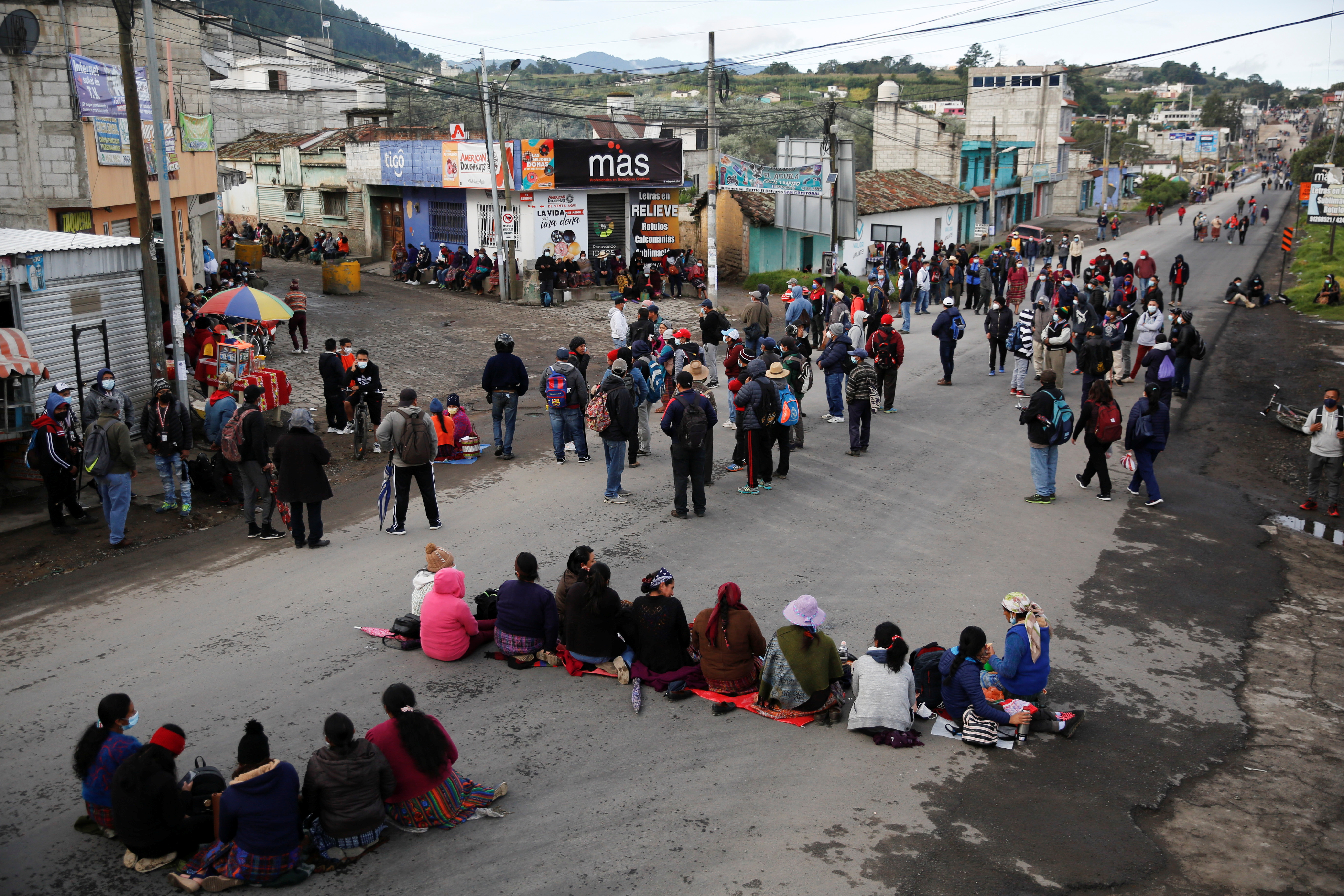 Protest demanding resignation of Guatemalan President Giammattei and Attorney General Porras in San Cristobal Totonicapan