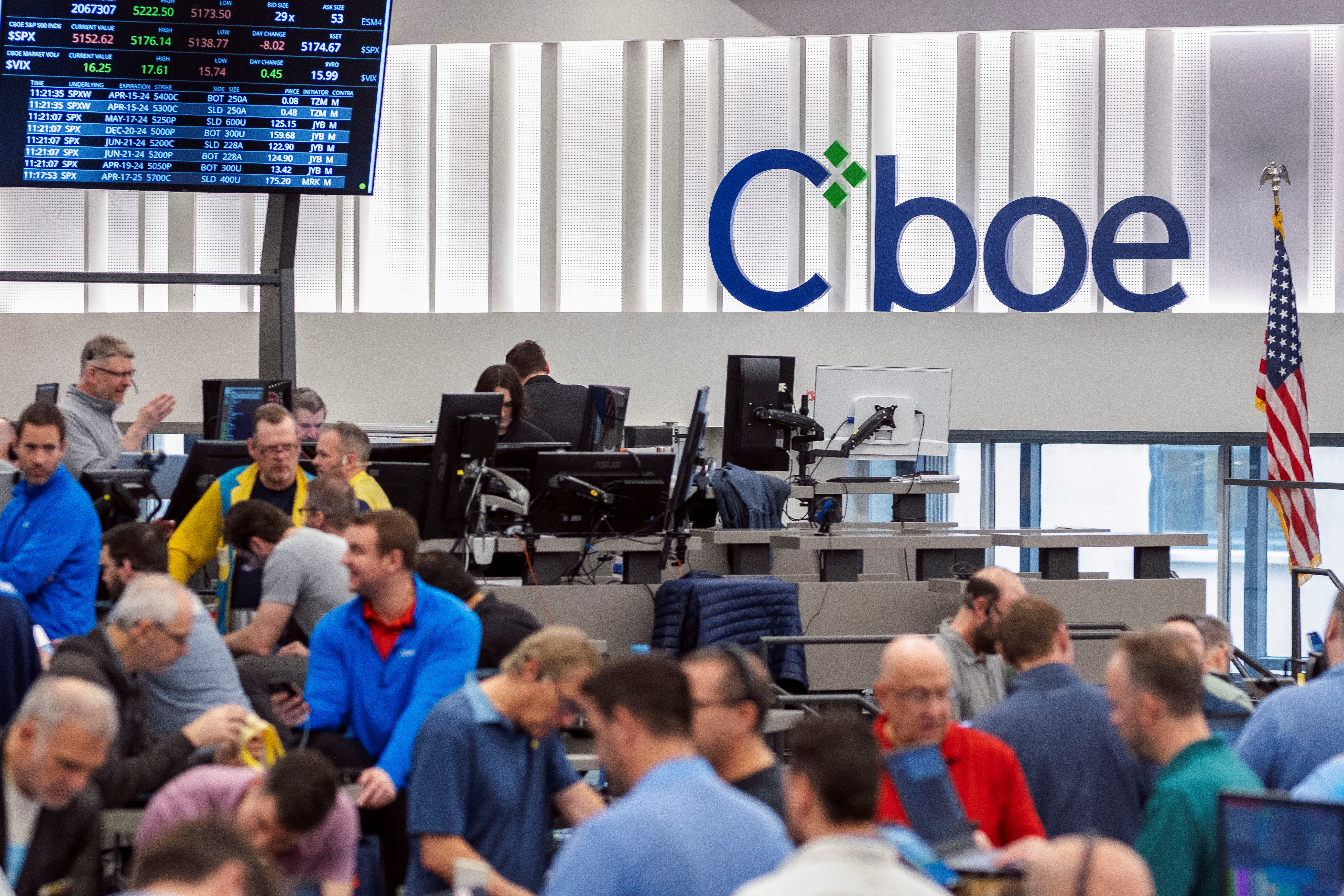 Logo of the CBOE in Chicago