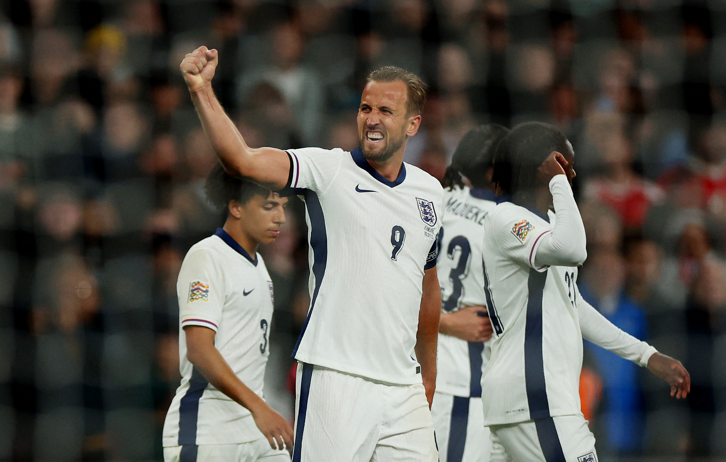 サッカー＝ケーンがイングランド代表100試合目で2得点、欧州NL