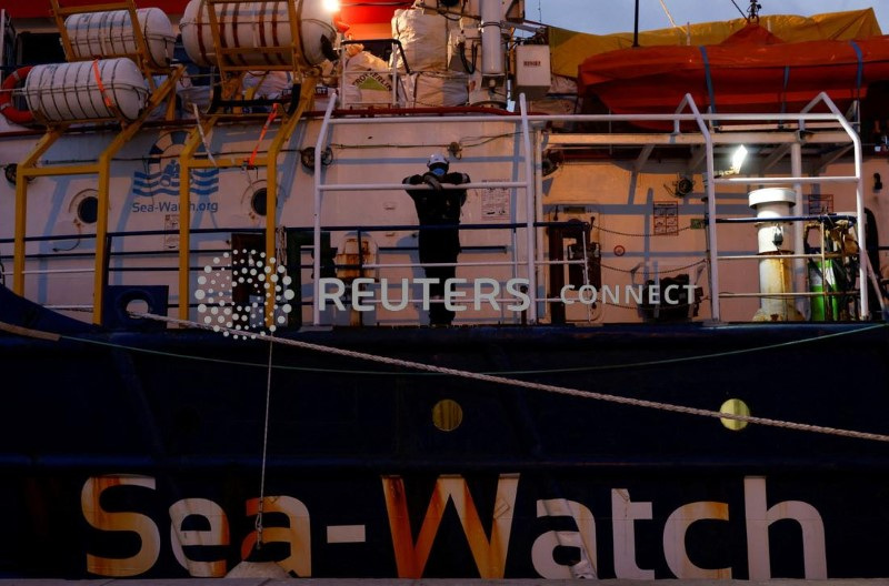 Last group of rescued migrants disembark from migrant rescue ship Sea-Watch 3 in Sicily