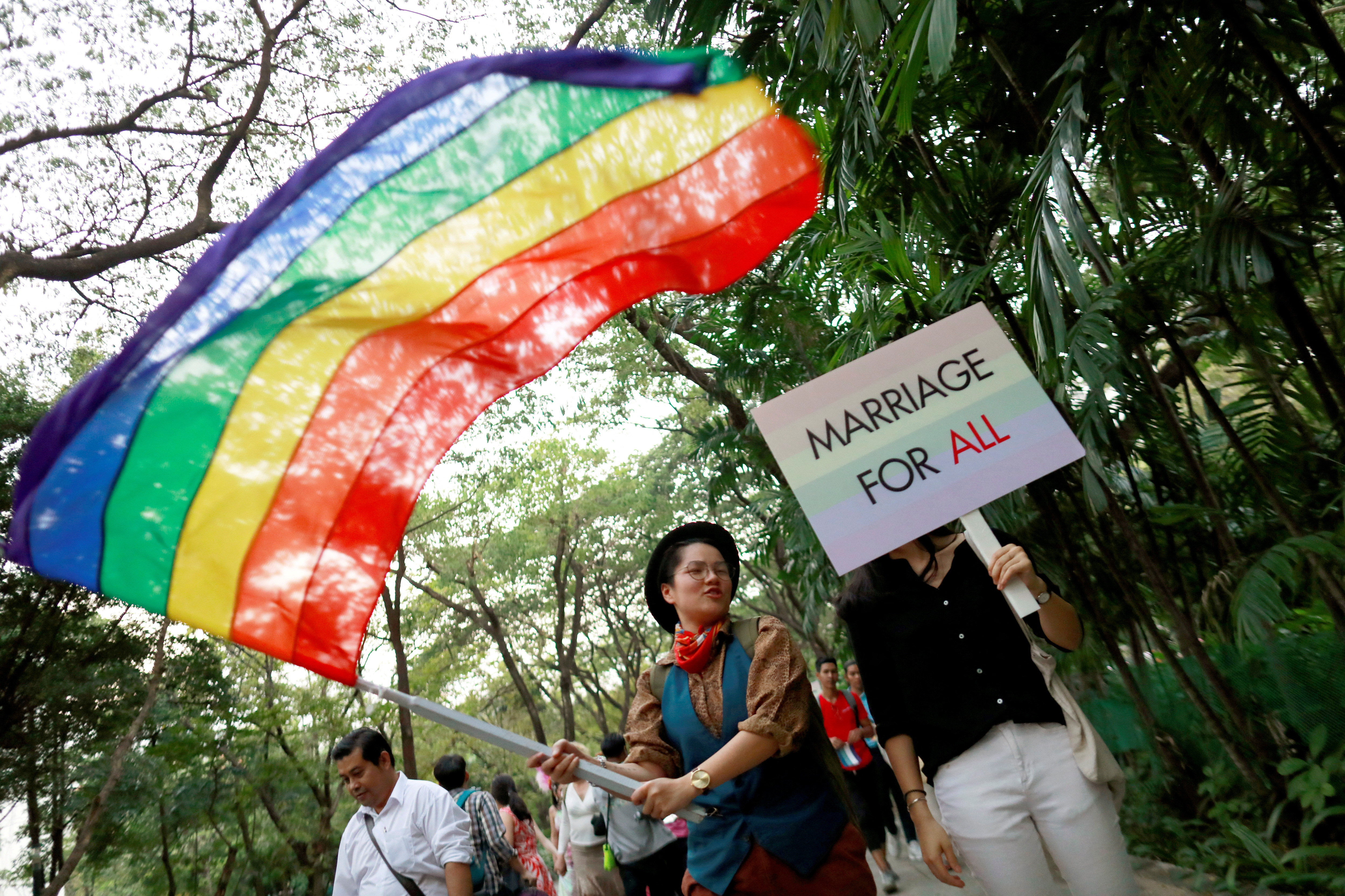 Thai LGBT community participates in Gay Freedom Day Parade in Bangkok
