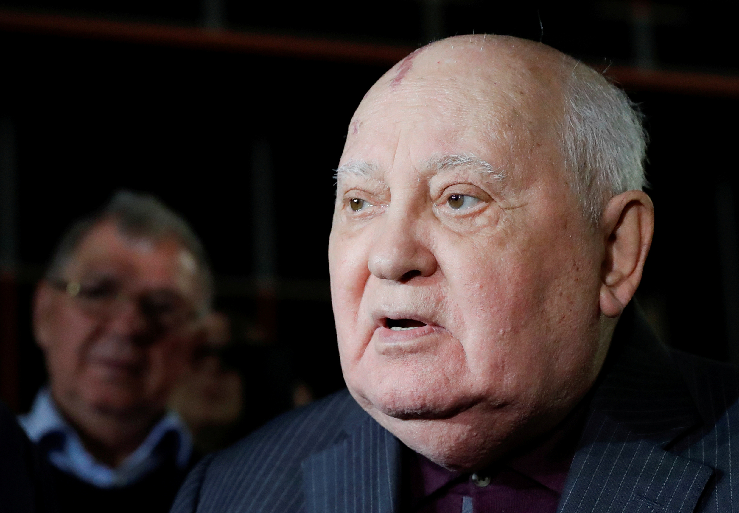Former Soviet President Gorbachev attends the premiere of the documentary film "Meeting Gorbachev" in Moscow