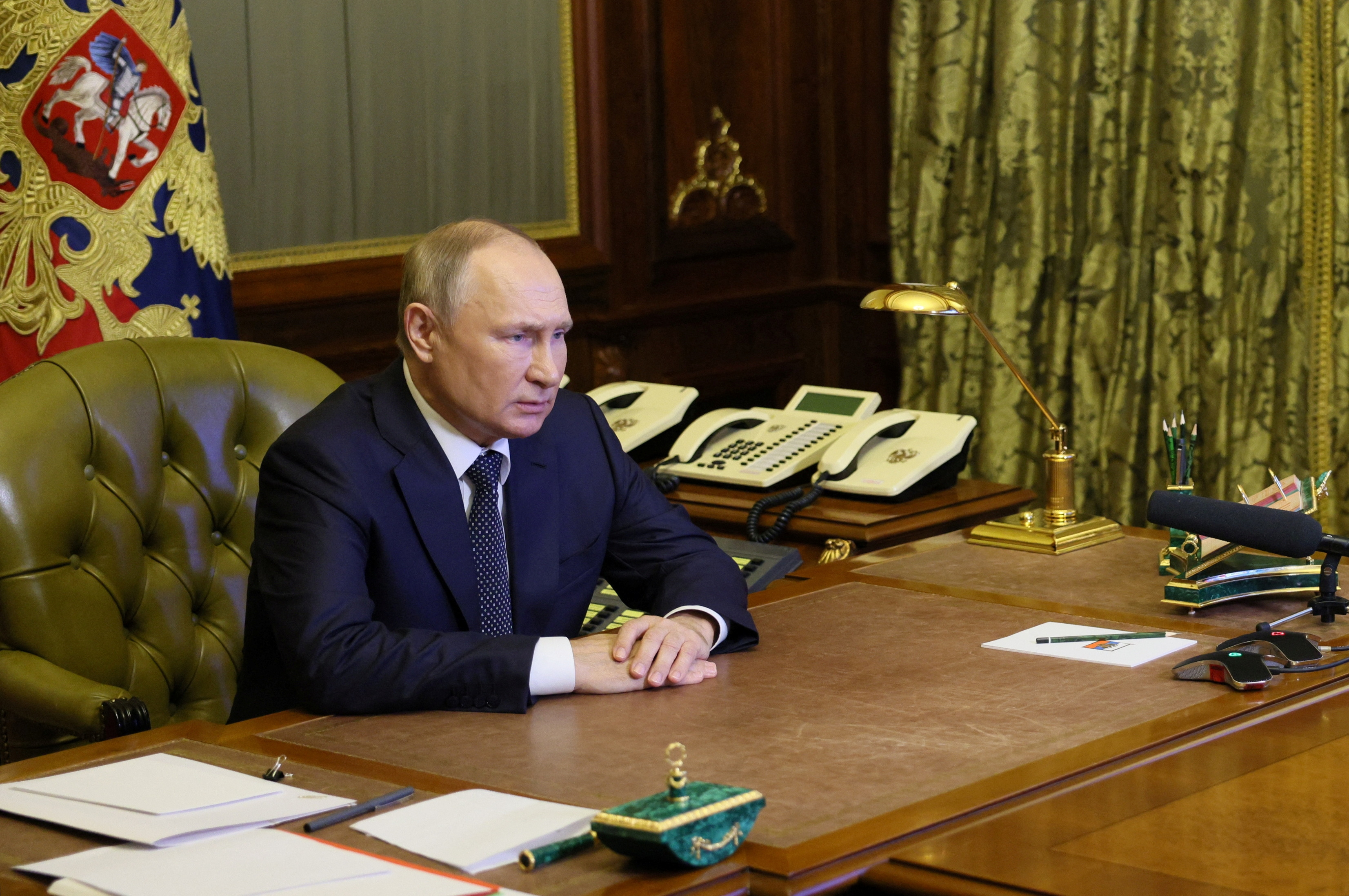 Russia's President Putin holds meeting with Security Council in Saint Petersburg