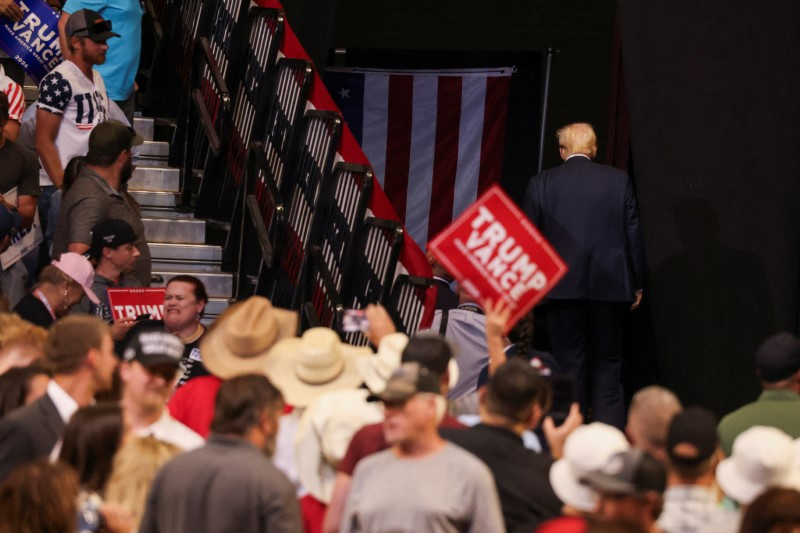 Republican presidential nominee and former U.S. President Trump holds a campaign rally, in Bozeman