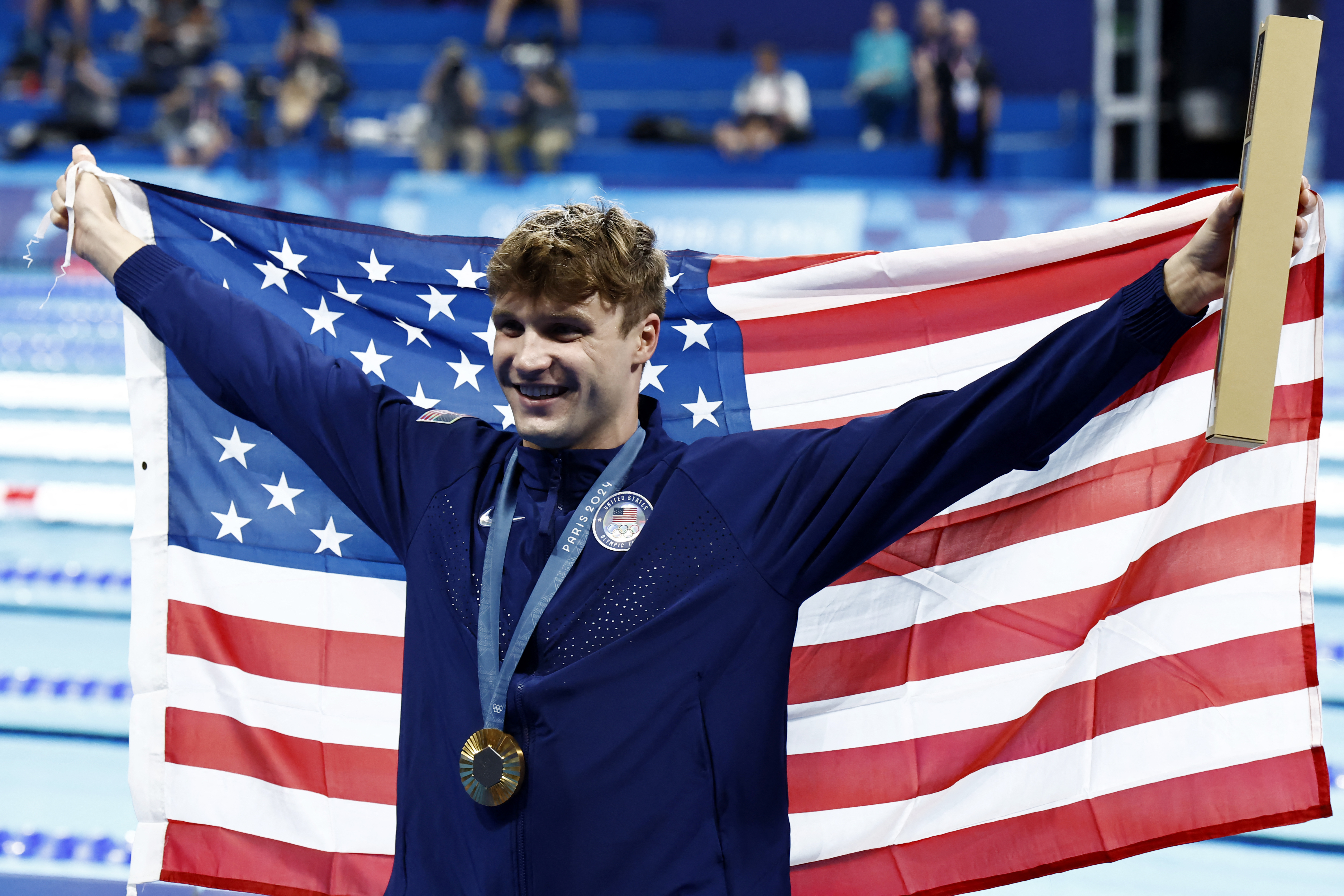 Swimming - Men's 1500m Freestyle Victory Ceremony