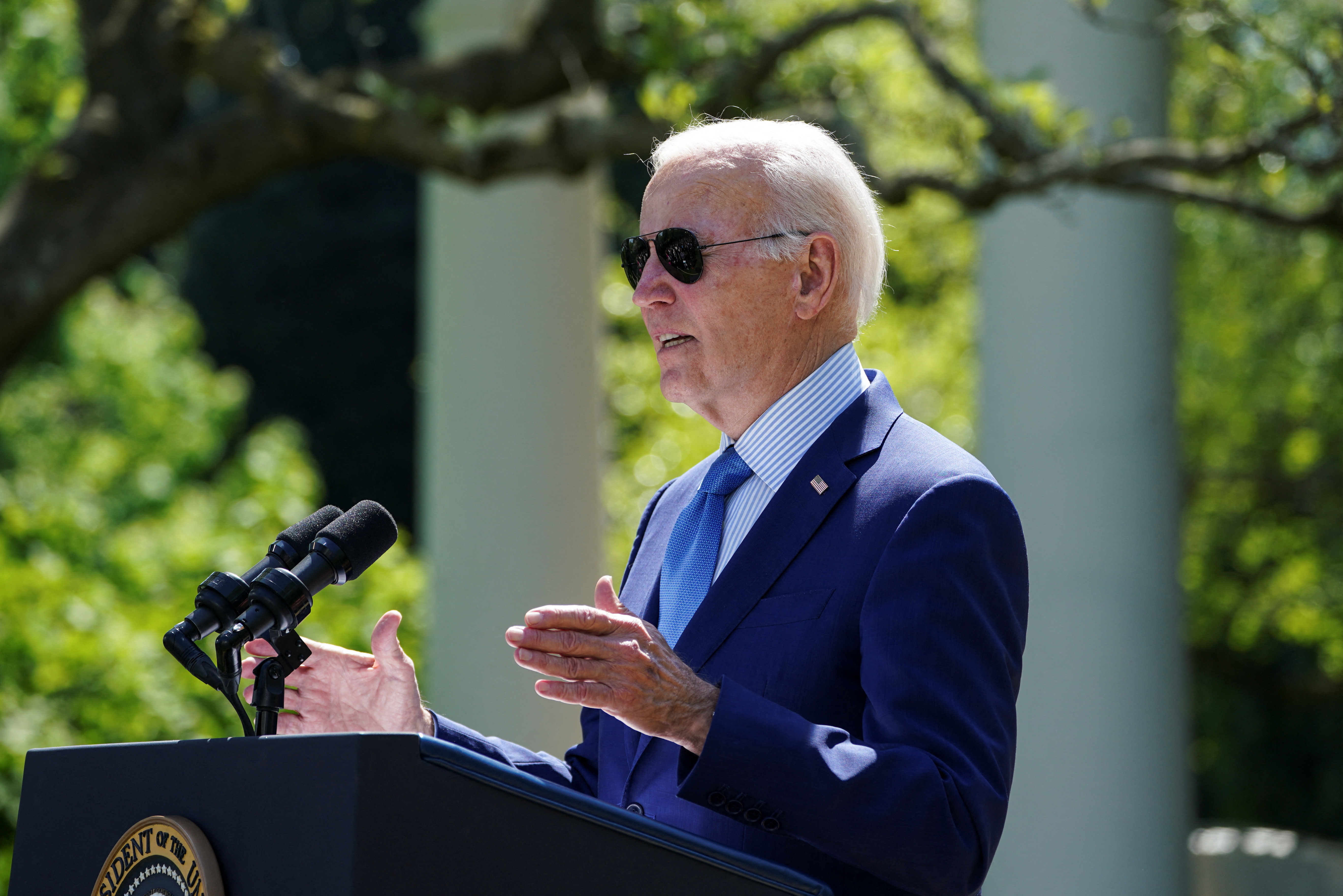 U.S. President Joe Biden signs executive order on 'environmental justice' during Rose Garden event at the White House in Washington