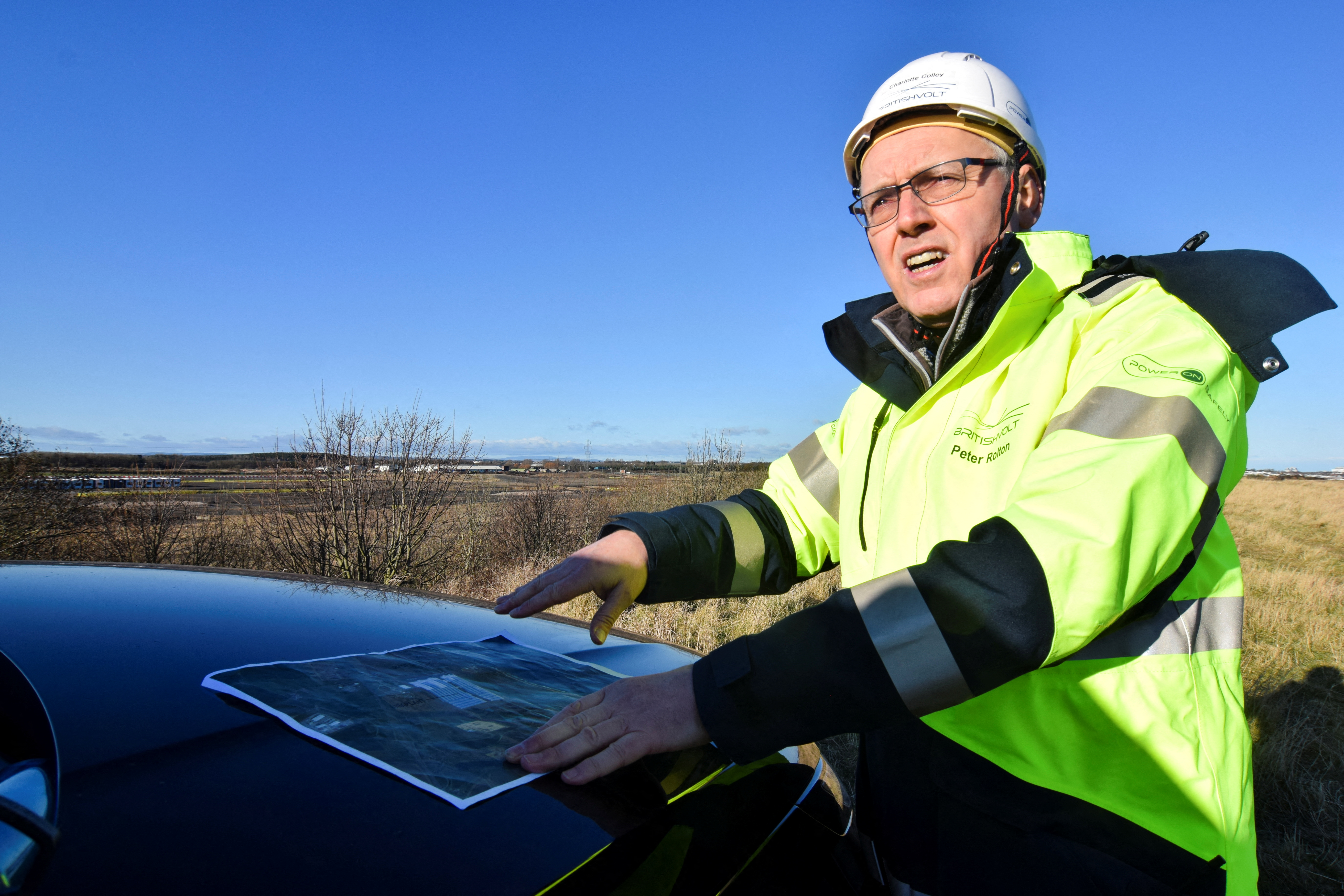 Britishvolt executive chairman Peter Rolton at the site of the company's planned battery plant, in Blyth