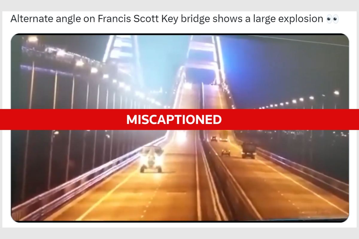 Fact Check: Video shows Crimea Bridge explosion, not Baltimore bridge ...