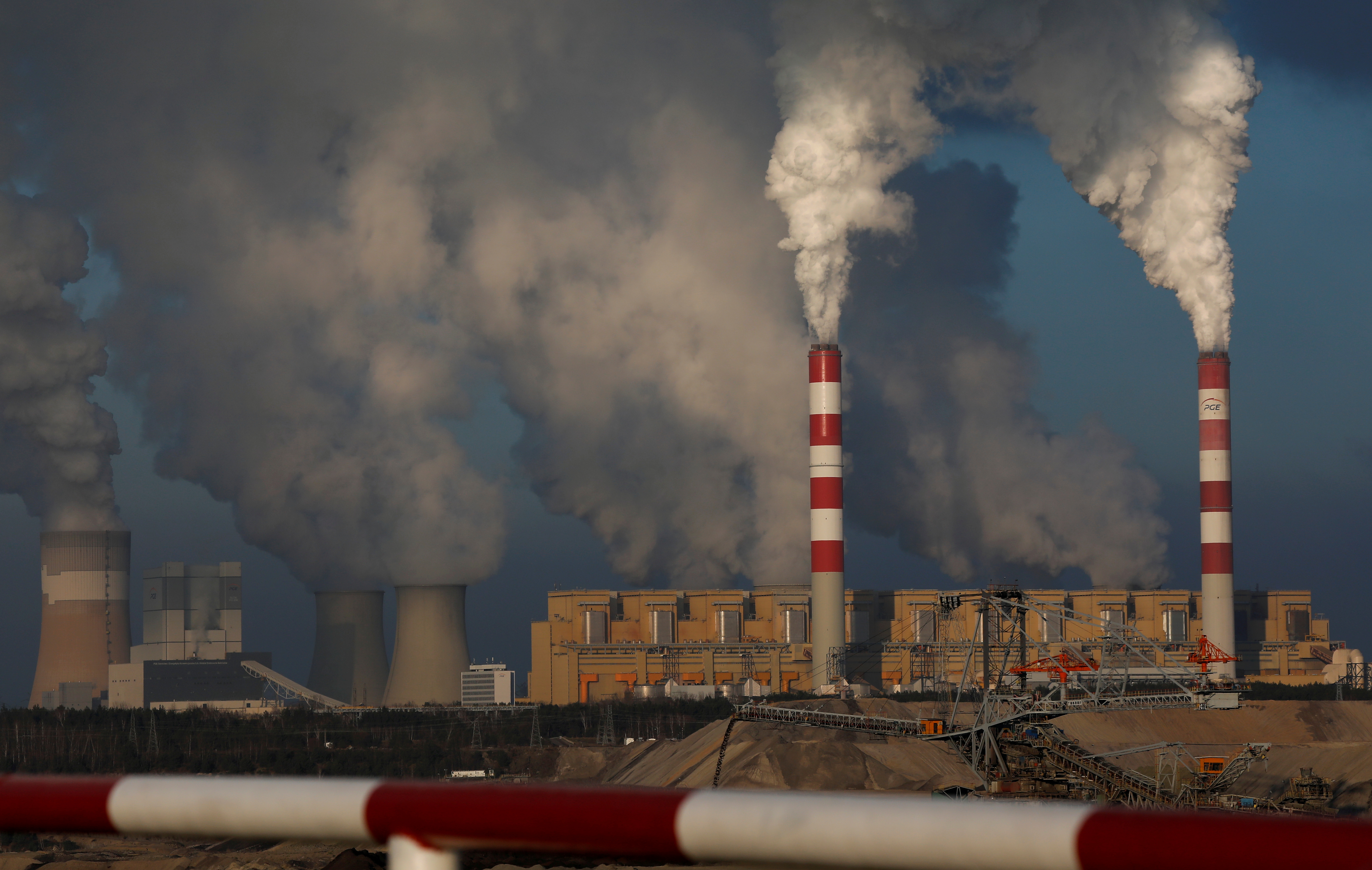 Smoke and steam billows from Belchatow Power Station, Europe's largest coal-fired power plant operated by PGE Group, near Belchatow