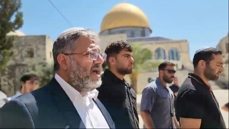 Israeli National Security Minister Itamar Ben-Gvir visits Al-Aqsa compound also known to Jews as the Temple Mount, in Jerusalem's Old City