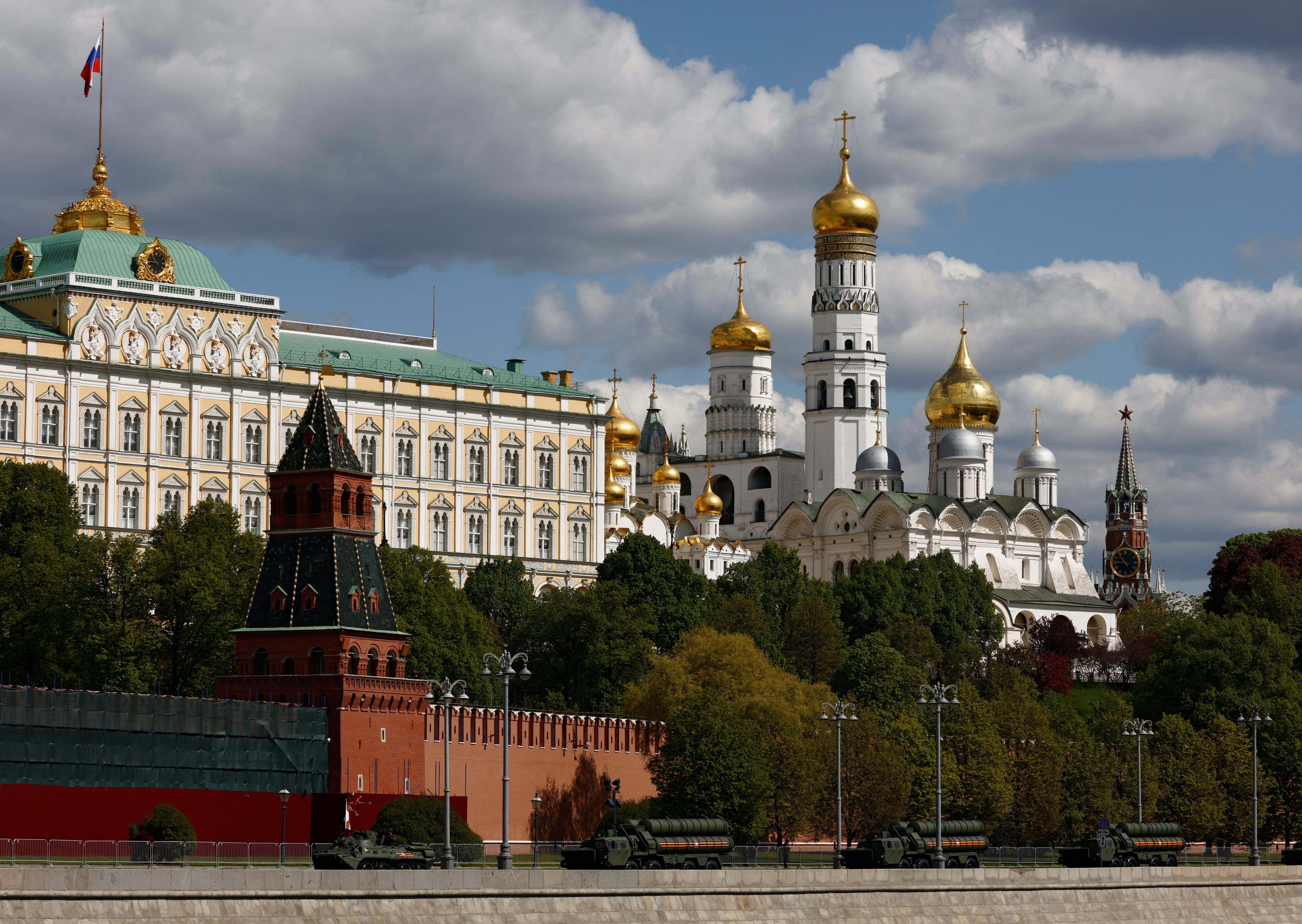 Le Kremlin lors du jour de la Victoire à Moscou, en Russie
