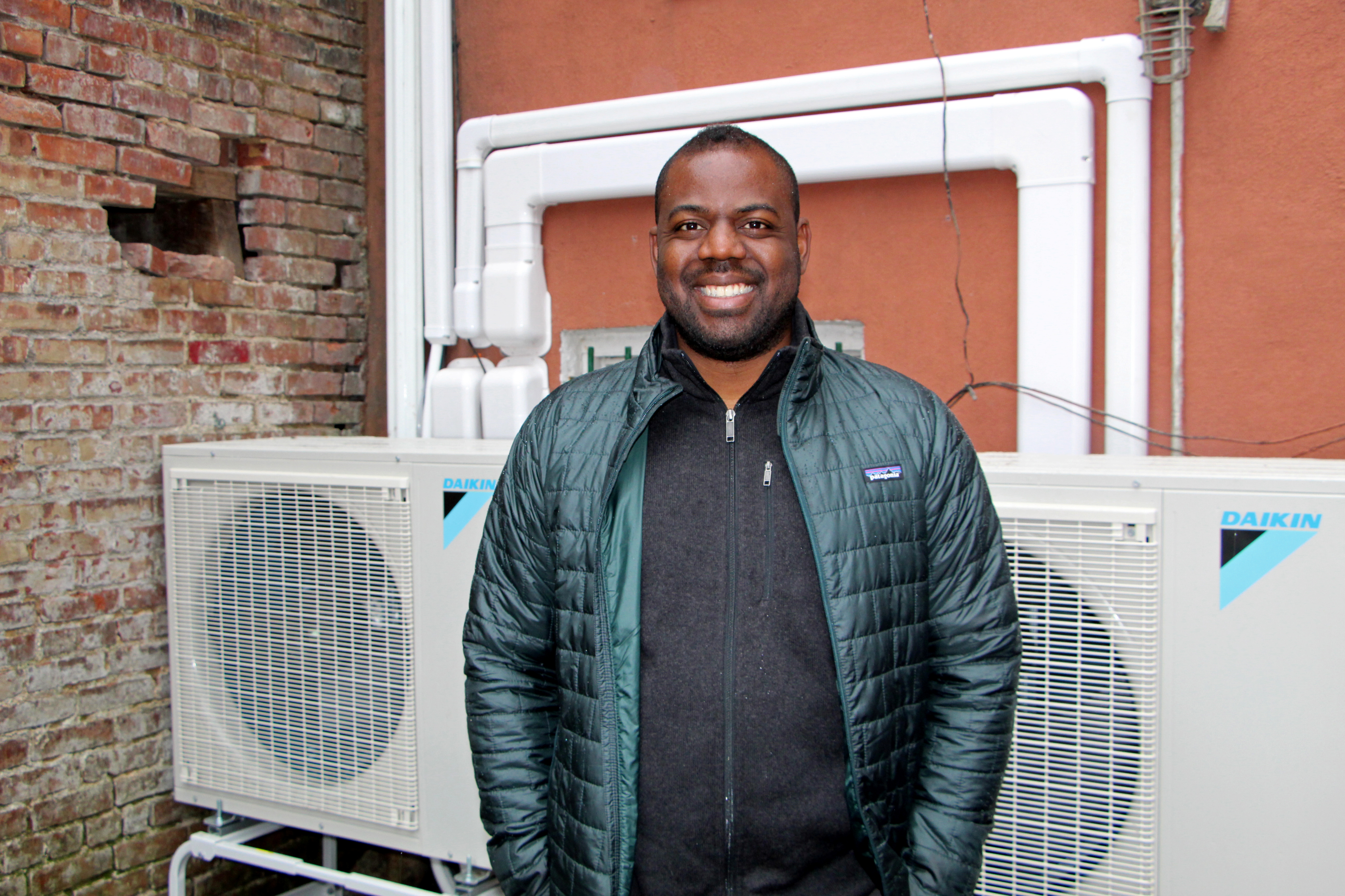 BlocPower CEO and founder Baird poses for a portrait in Brooklyn