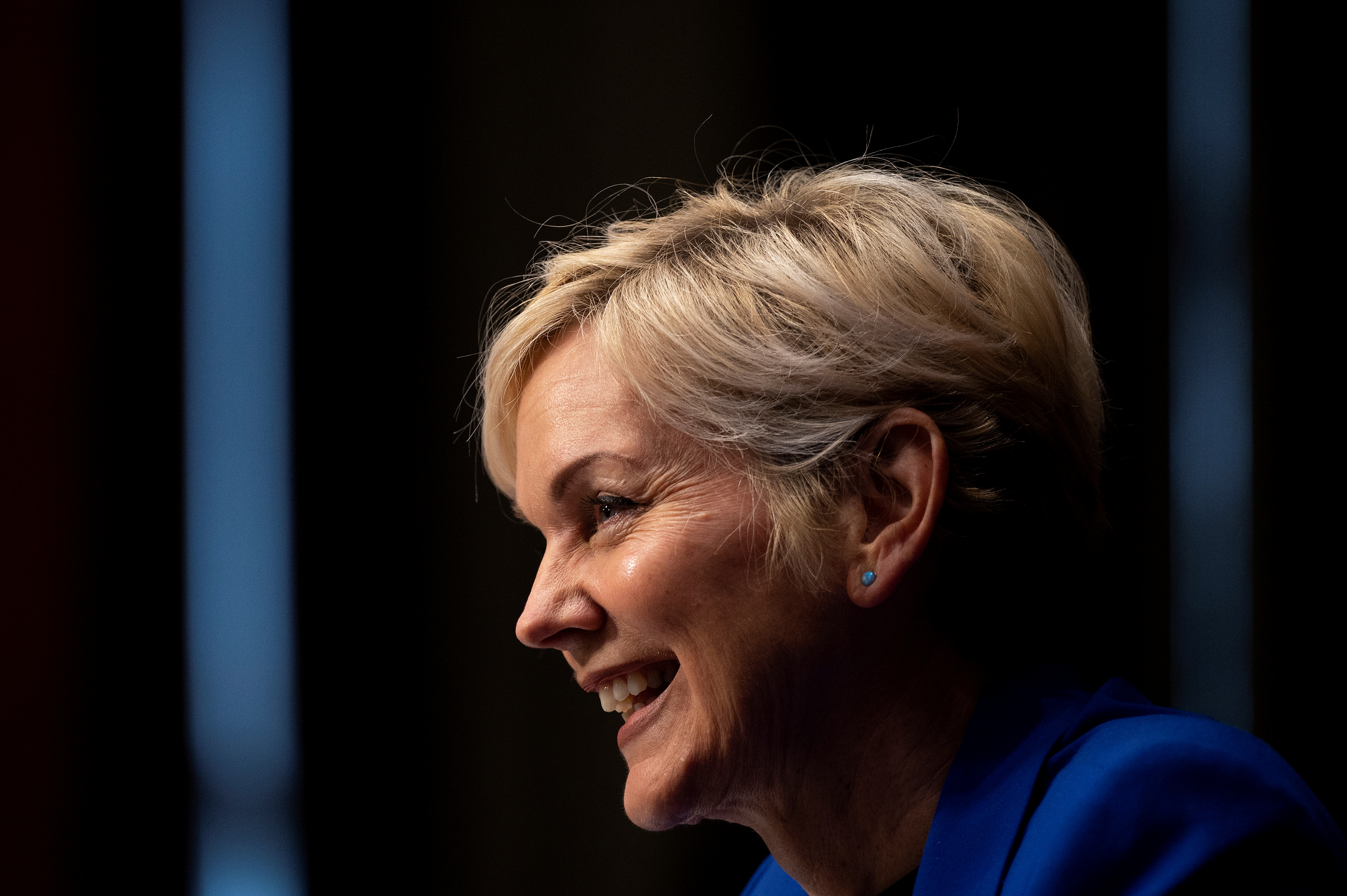 Former Michigan Governor Jennifer Granholm testifies before the Senate Energy and Natural Resources Committee in Washington